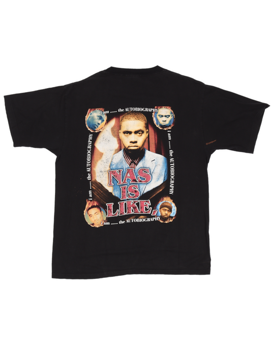 Nas 'Is Like' Bootleg Rap Graphic Print T-Shirt