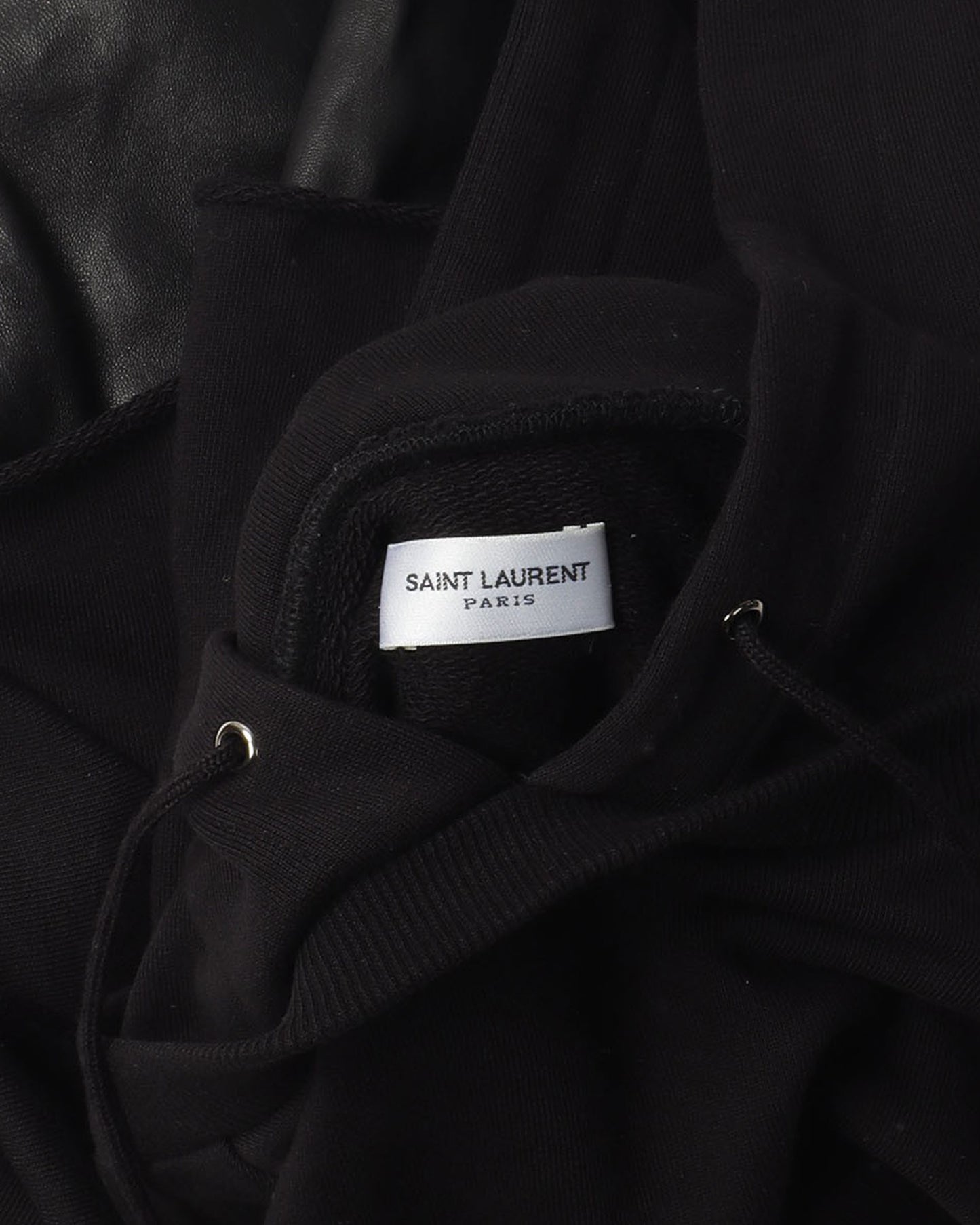 Muscle Hoodie w/ Leather Sleeves