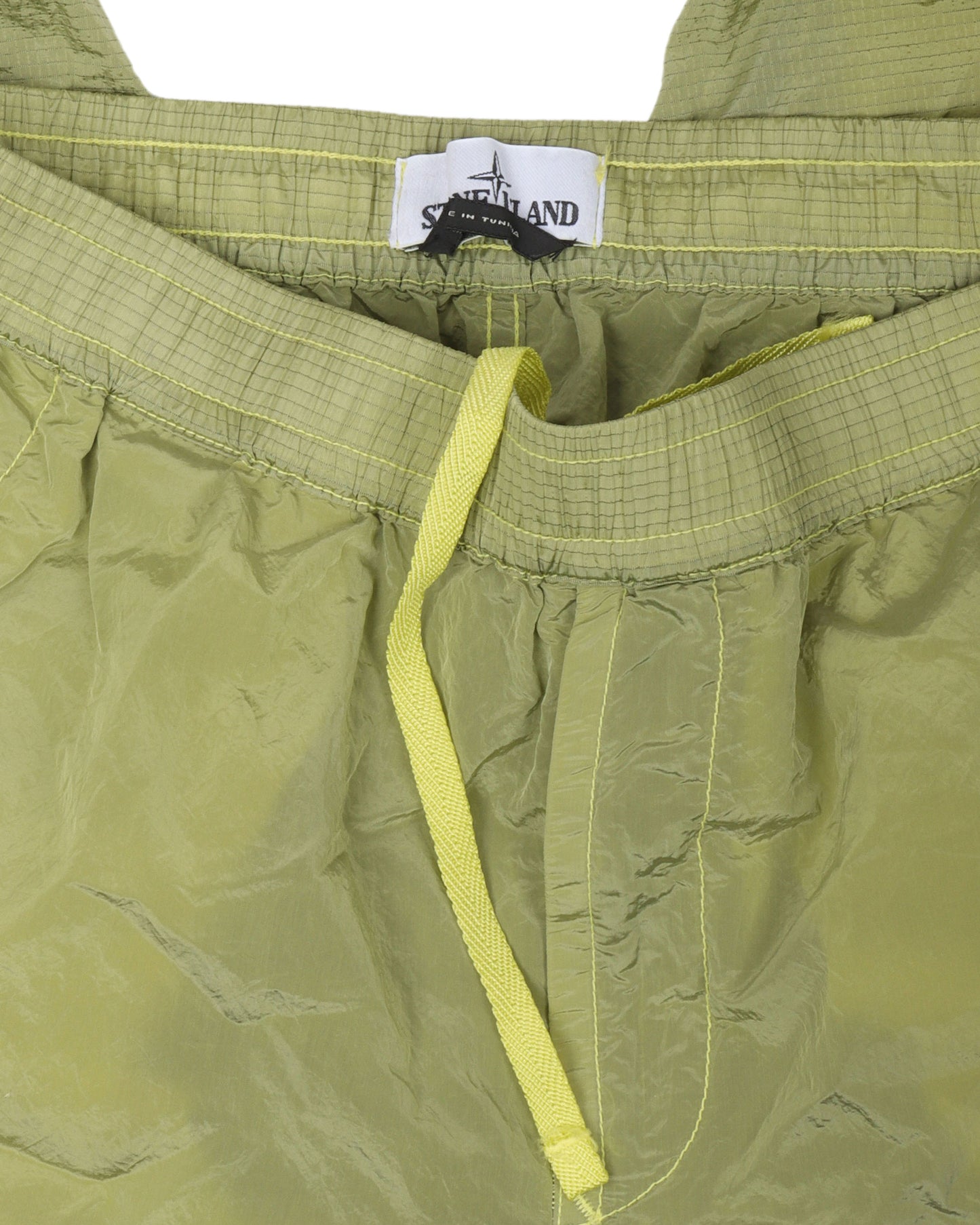 Green Nylon Cargo Pants