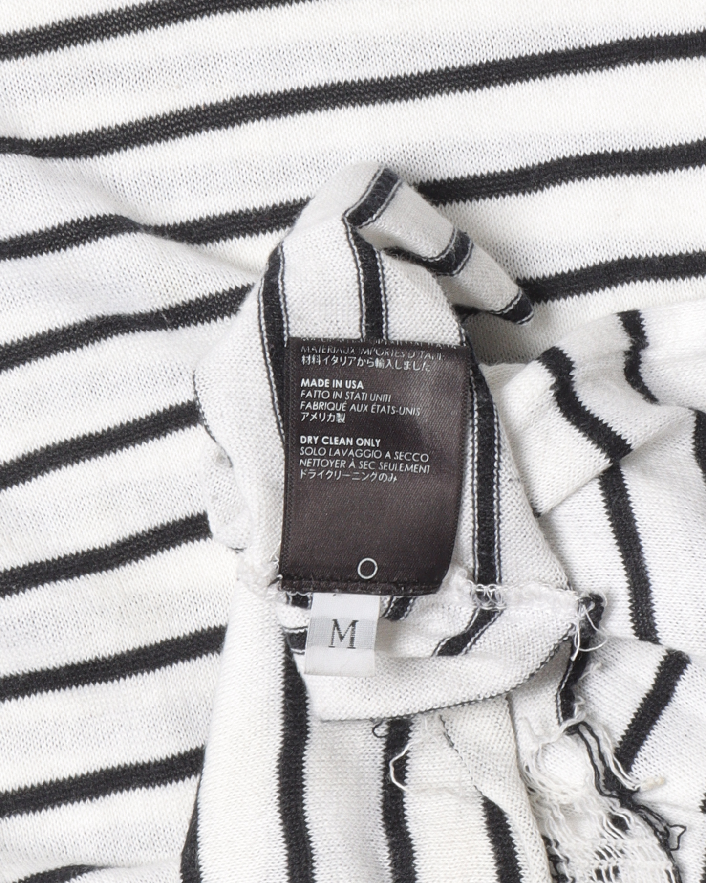 Distressed Striped Long Sleeve Shirt