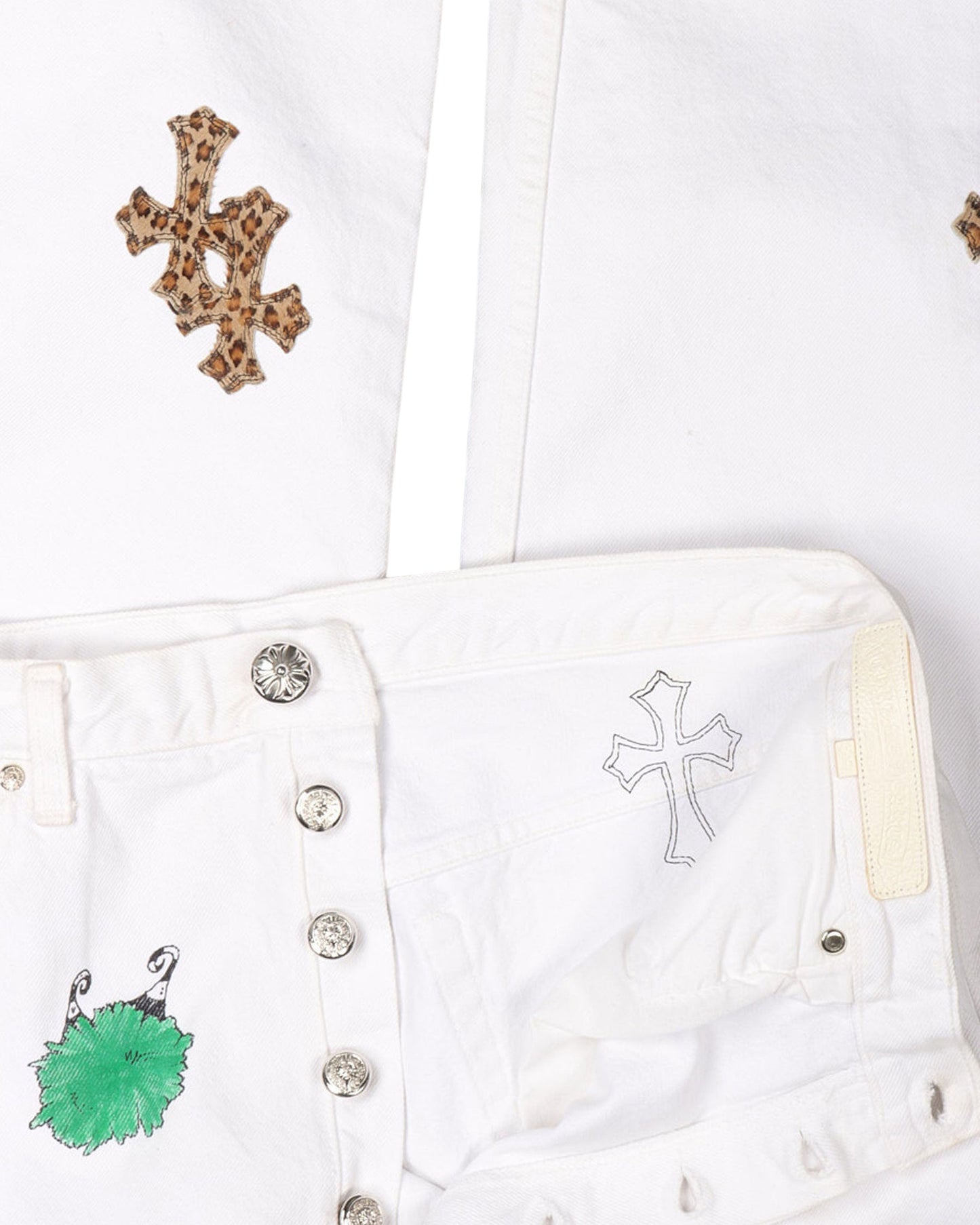 Matty Boy Custom Painted Levi's Cross Patch Jeans