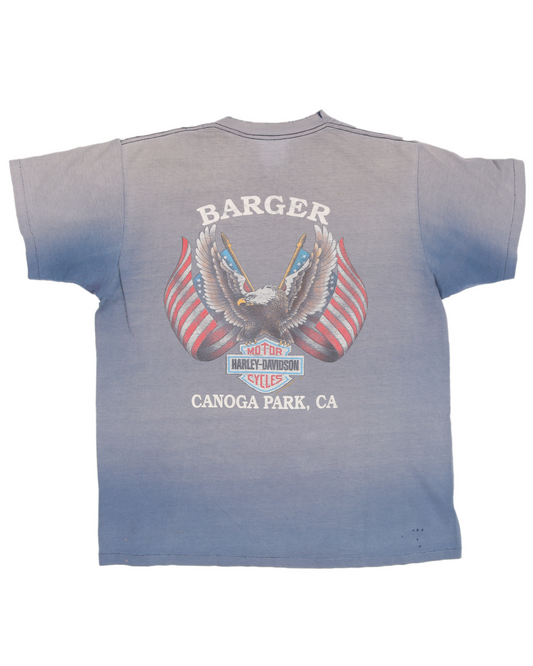Harley Davidson Blue Faded T-Shirt