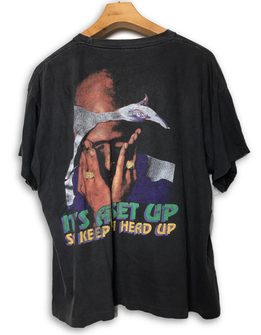Tupac 2pac Vintage Hip Hop T Shirt "It's a set up so keep ya head up"