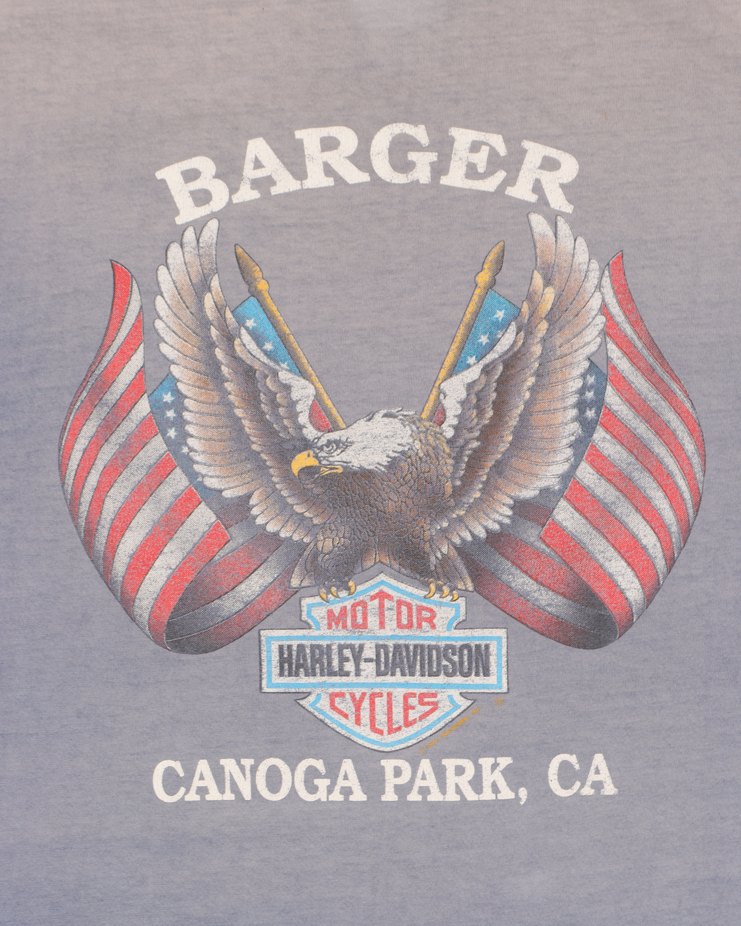 Harley Davidson Blue Faded T-Shirt