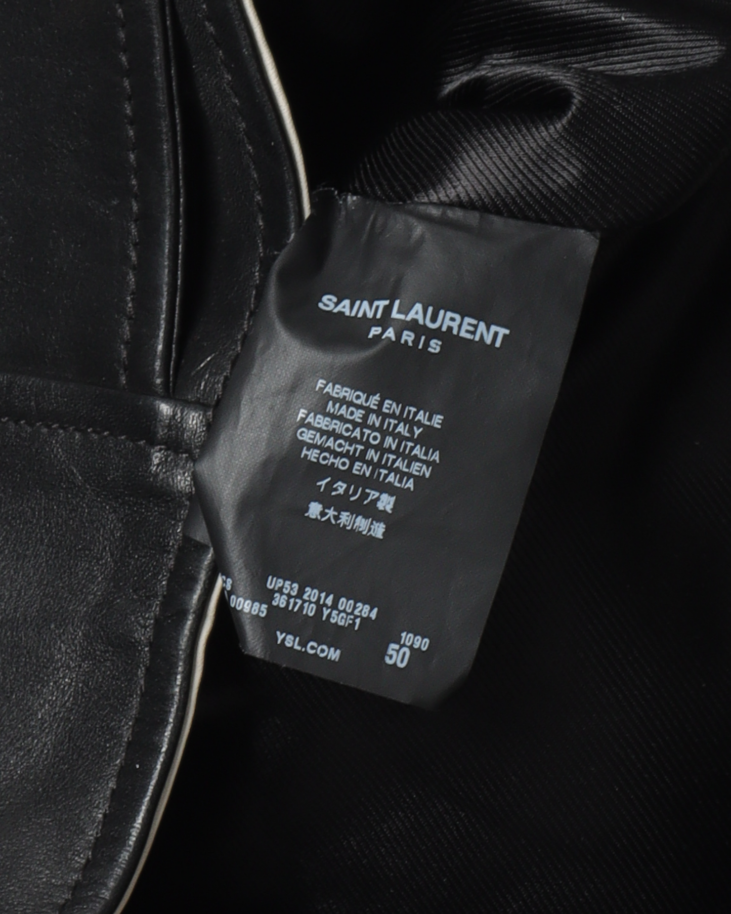 L17 Two-Tone Leather Biker Jacket