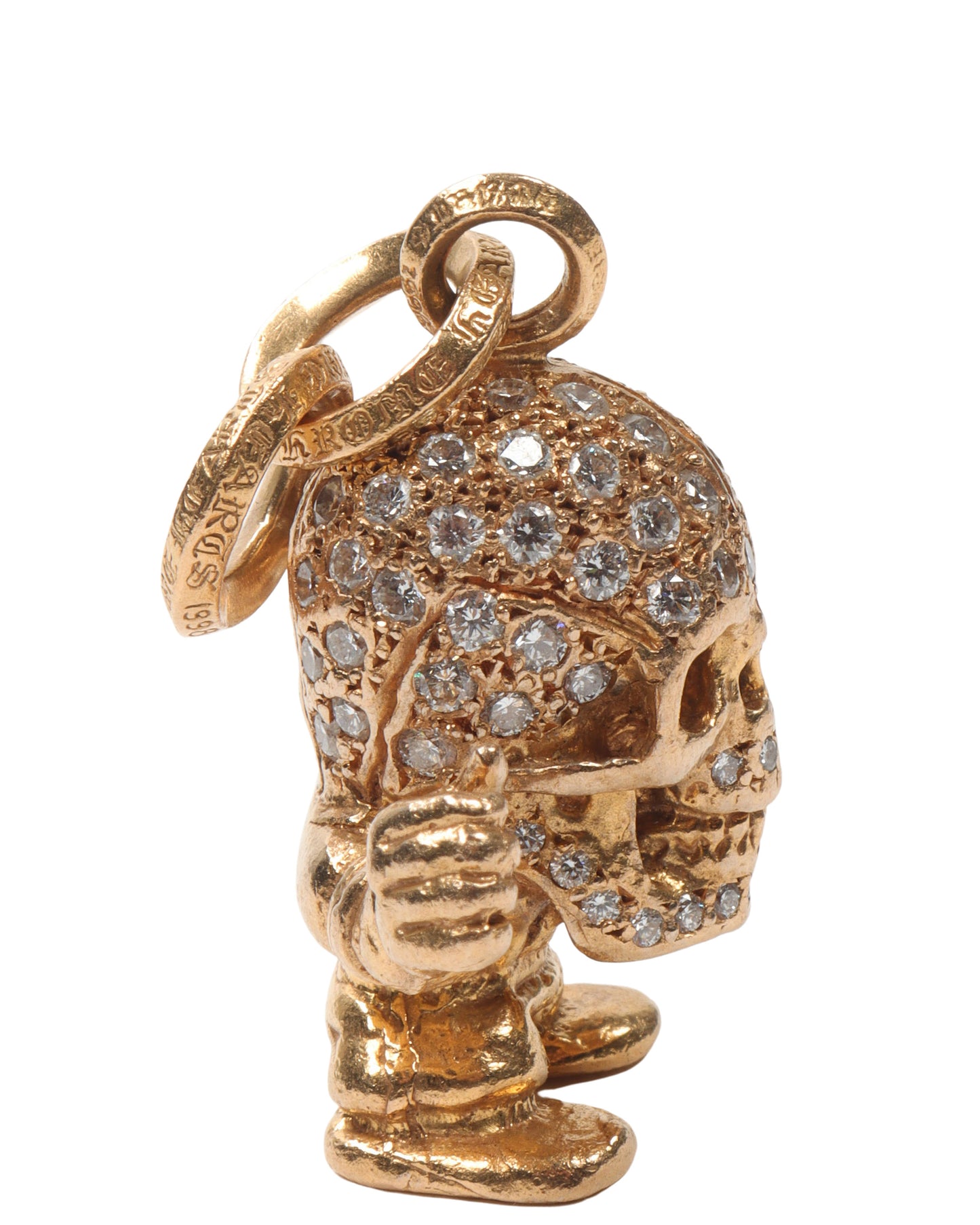 "Harris Teeter" 22k Yellow Gold & Diamond Foti Pendant