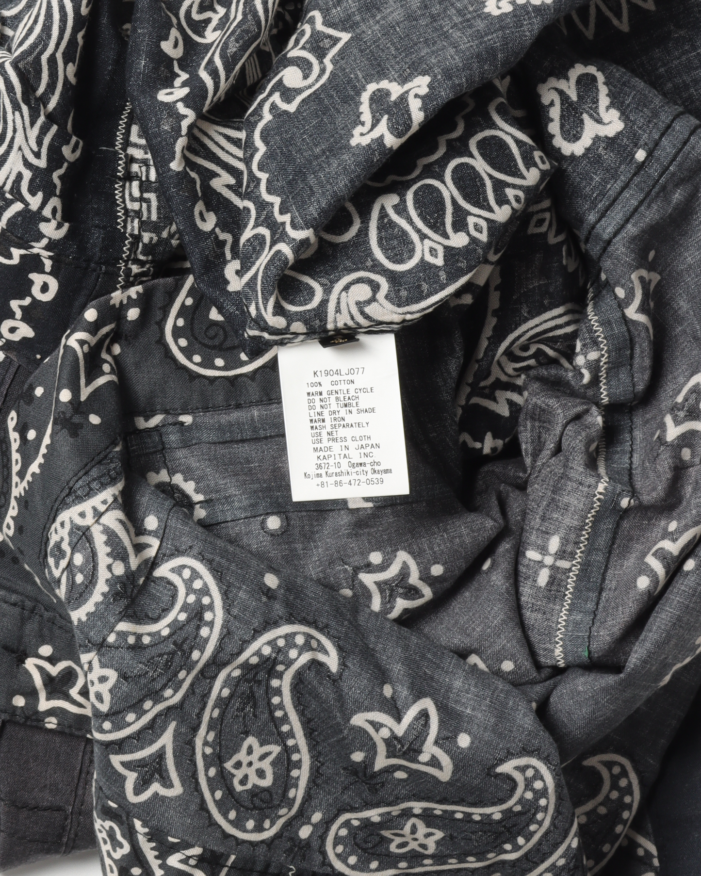 Black Paisley Button Shirt