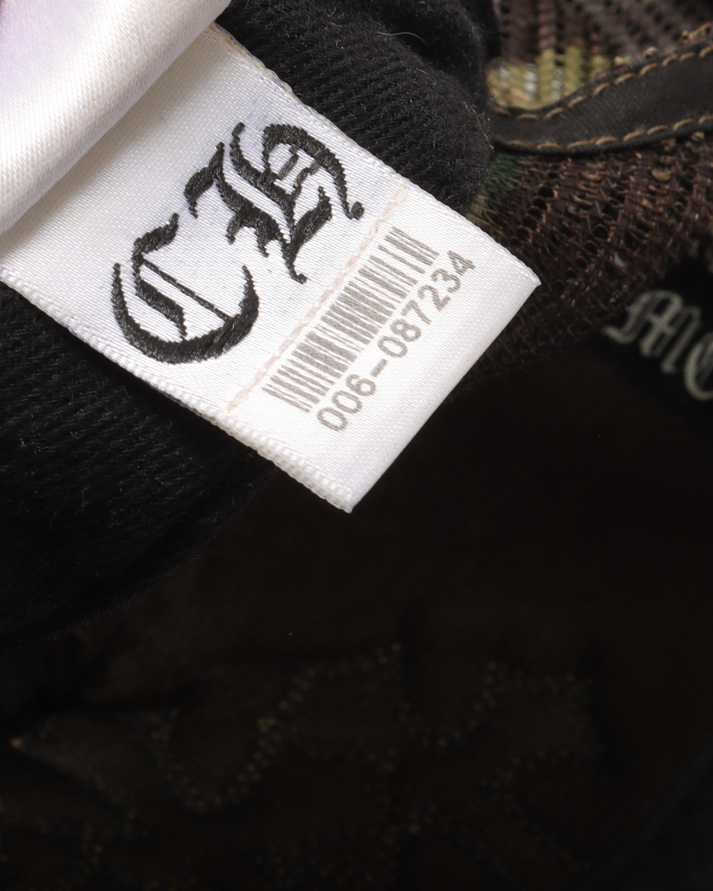 Camouflage Cemetery Cross Patch Trucker Hat