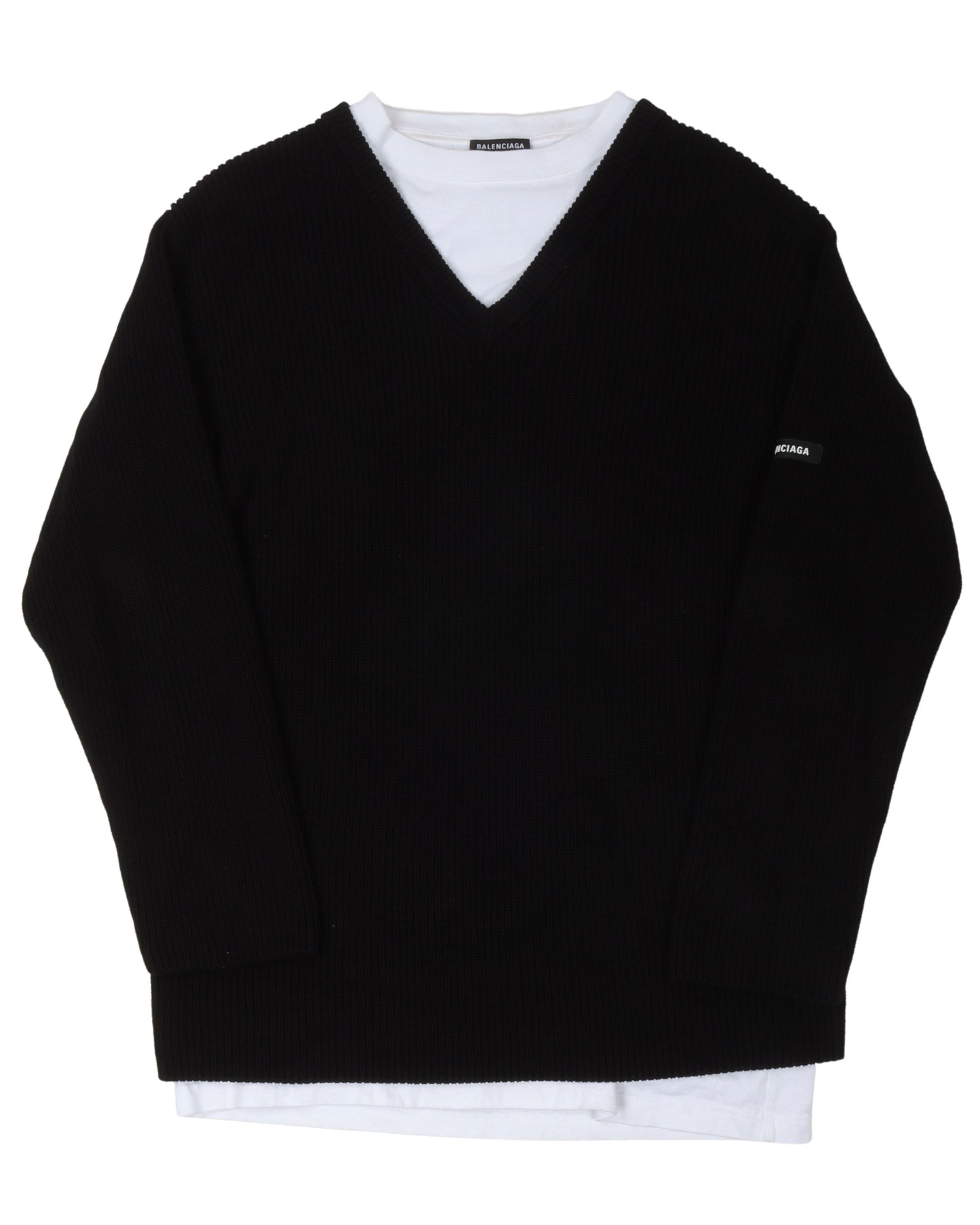 V-Neck Sweater T-Shirt Layer