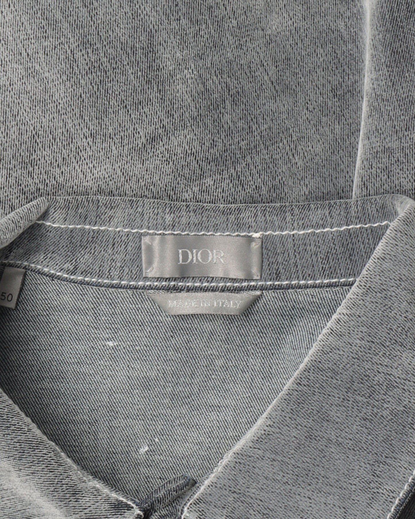 Velour Embroidered Button Up Shirt