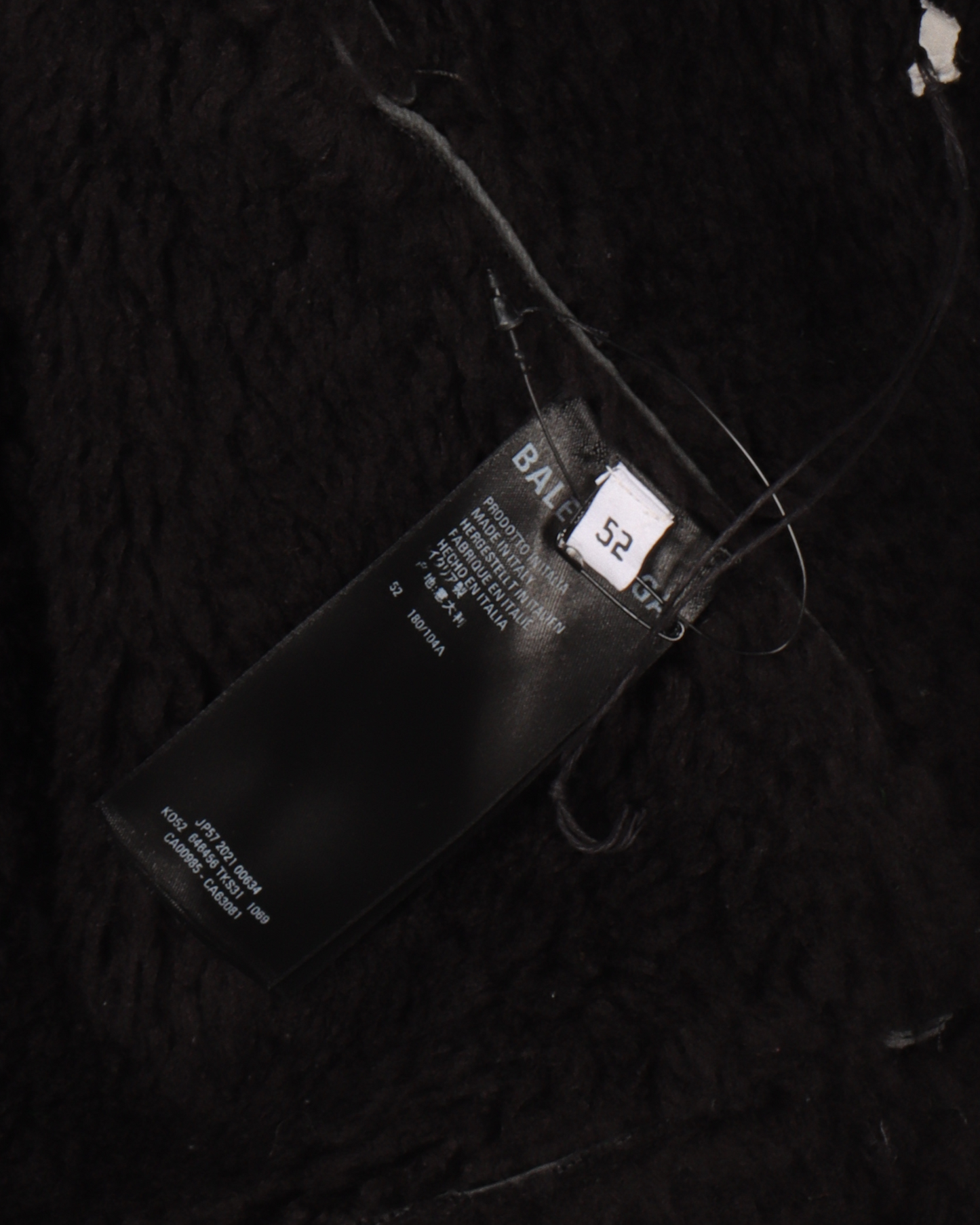 Collar-Logo Shearling Leather Jacket