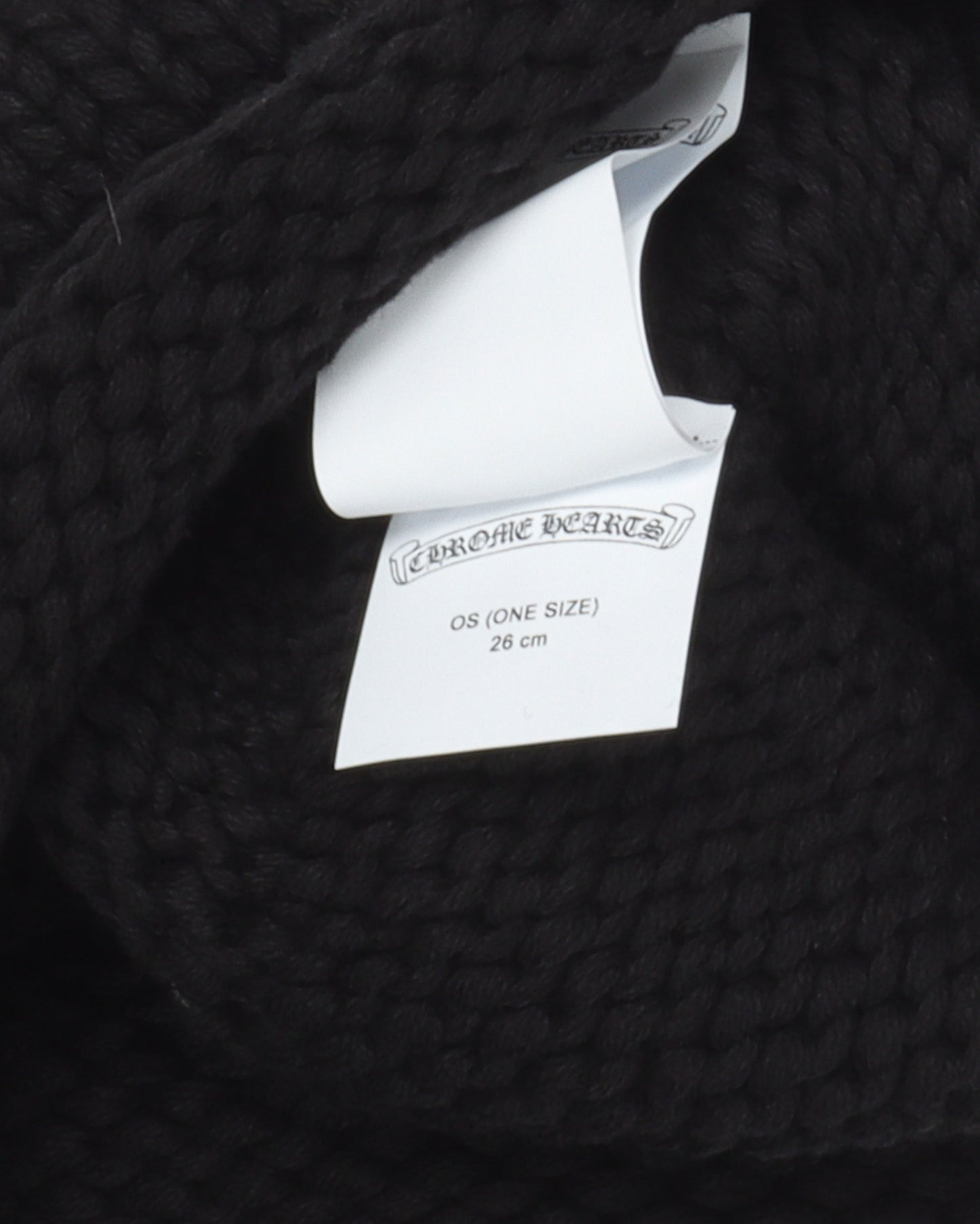 Knit Leather Cross Beanie