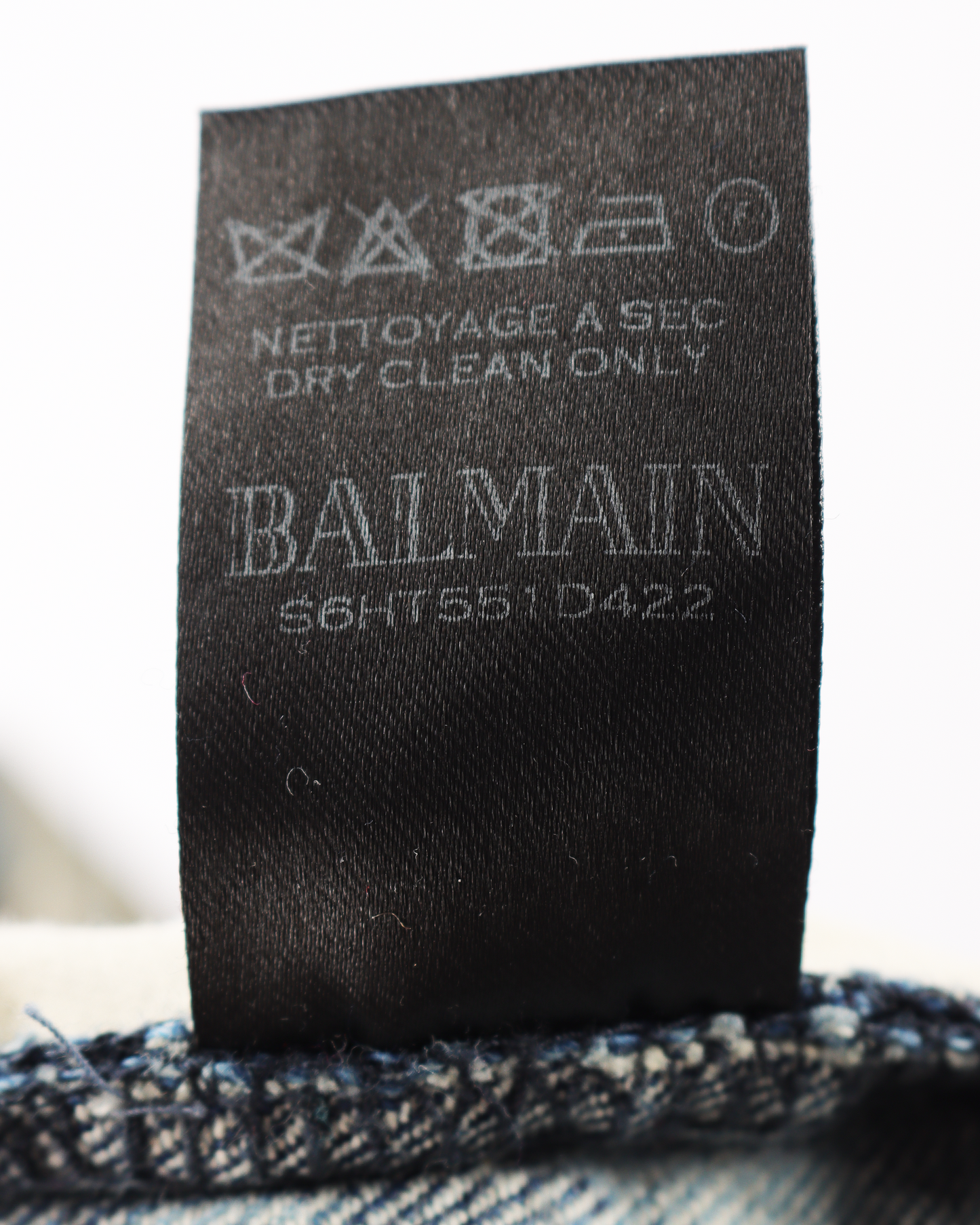 Slim Cut Faded And Ridged Denim