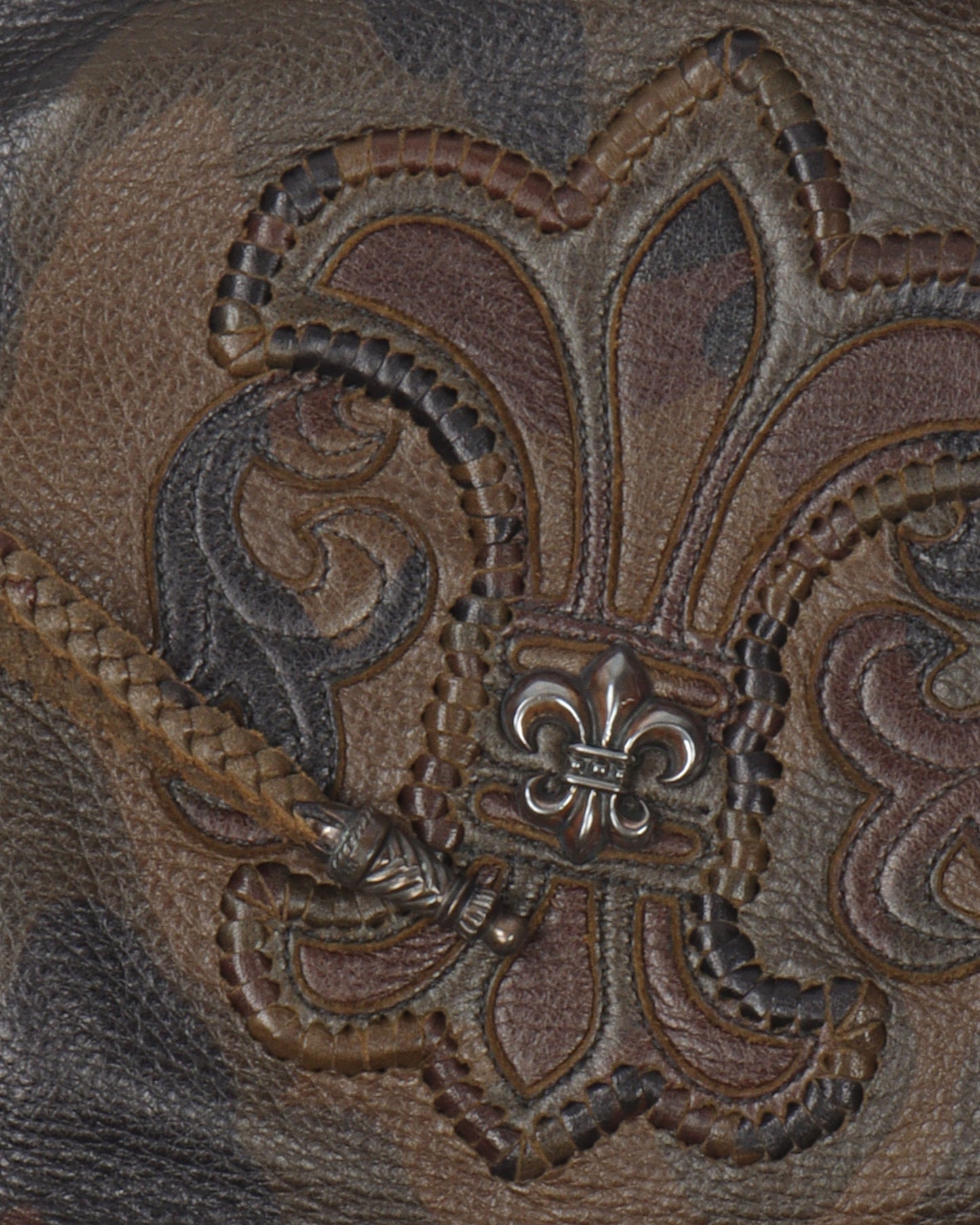 "Fleur" Camouflage Leather Pouch