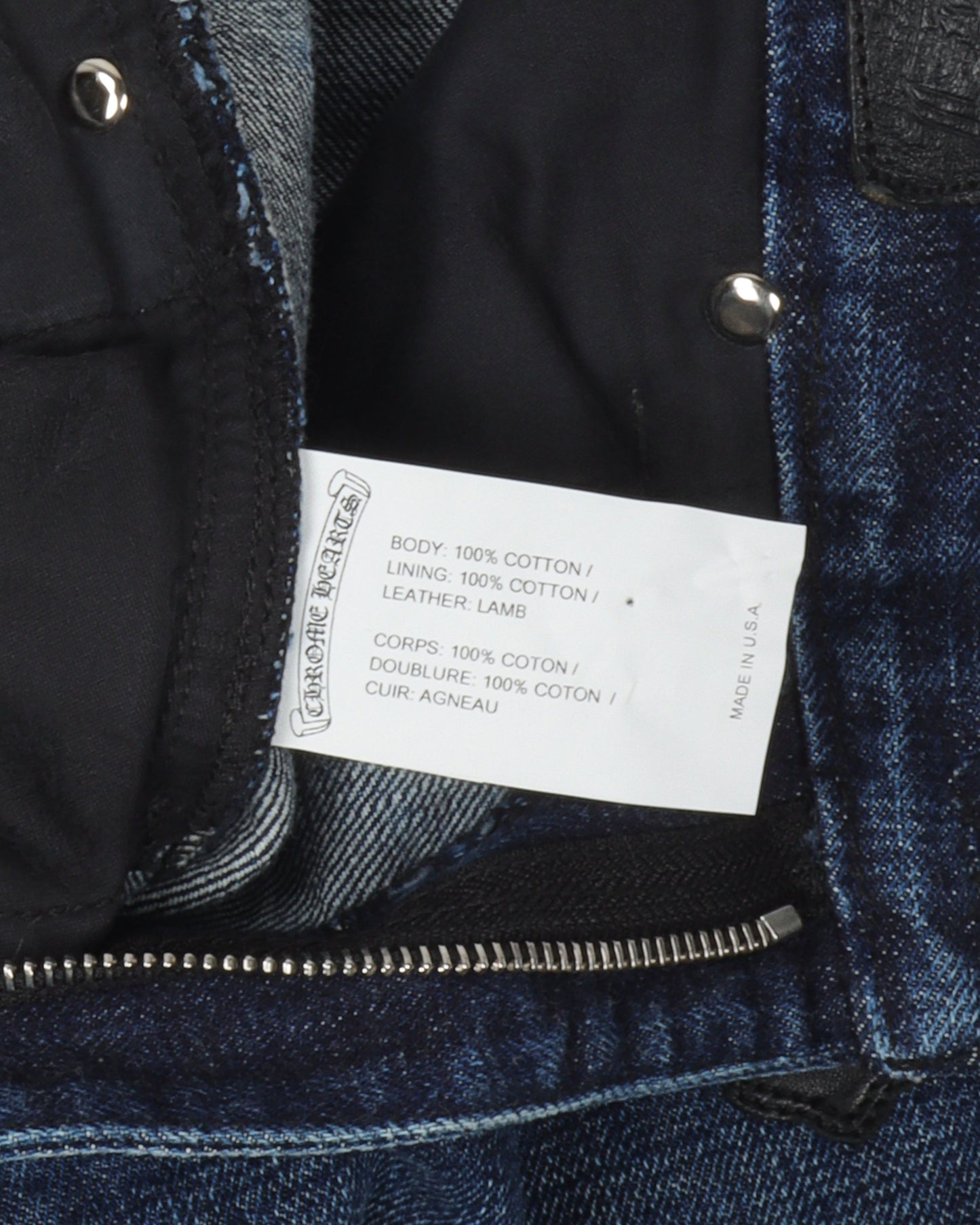 Cross Patch Cut-Off Denim Shorts