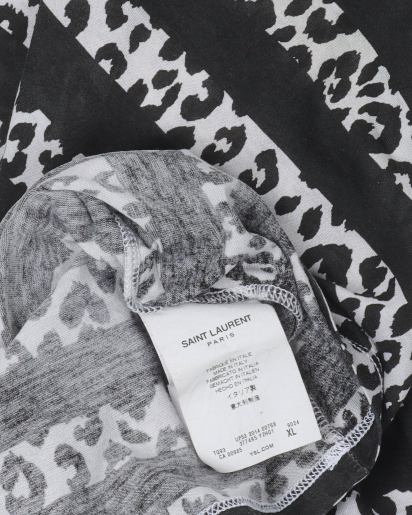 Striped Cheetah Print T-Shirt