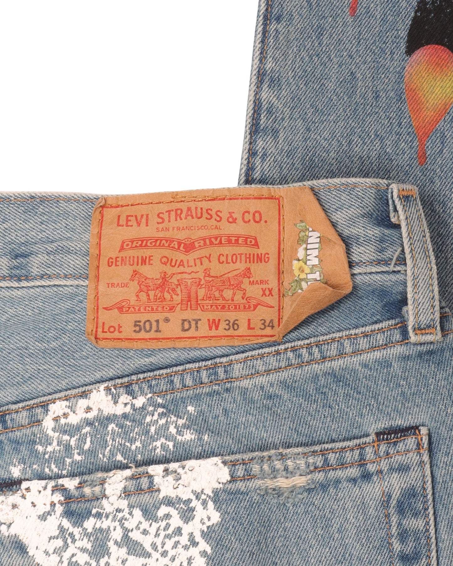 Virgil Abloh Cotton Wreath Jeans