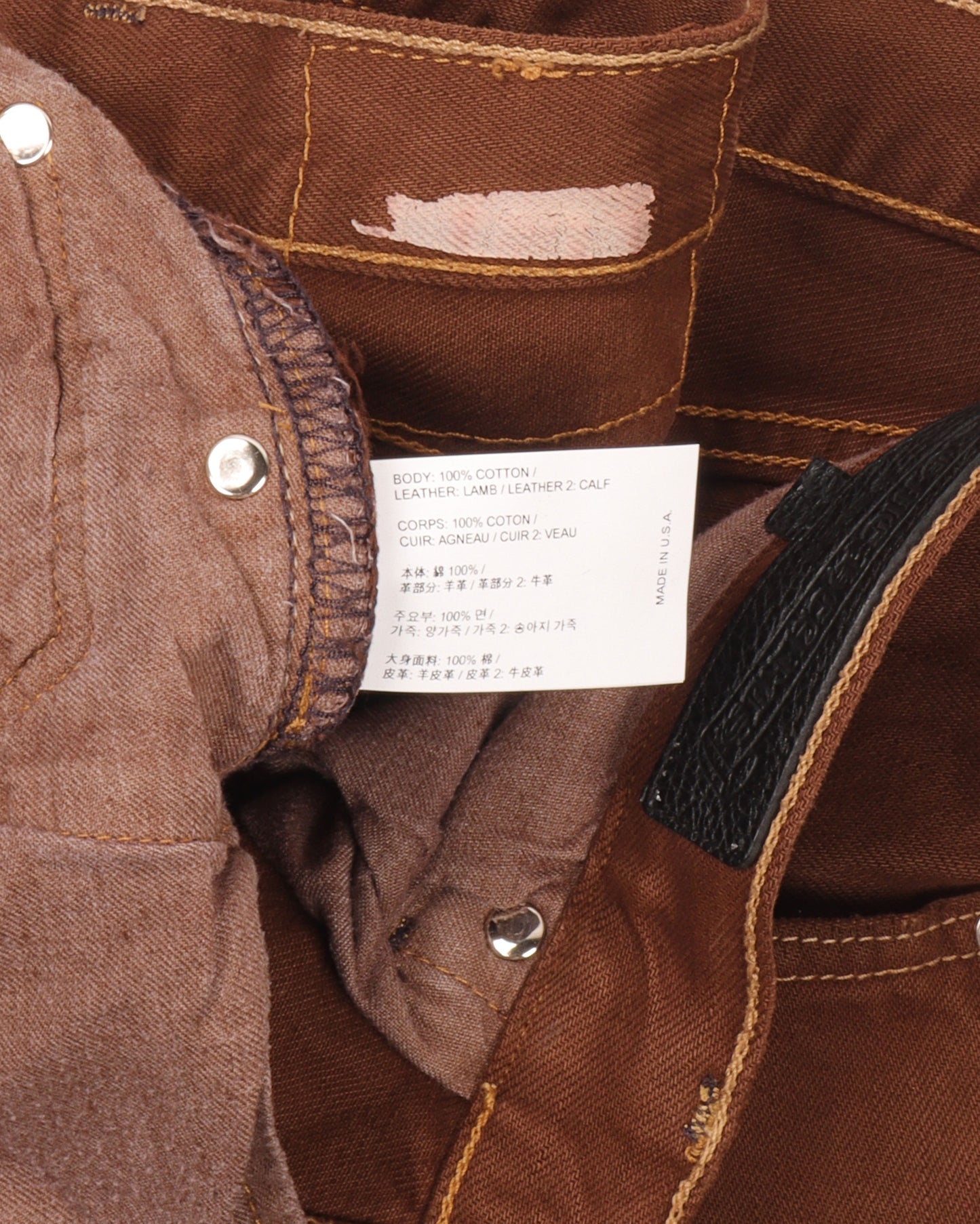 Levi's Leather Cross Dyed Jeans