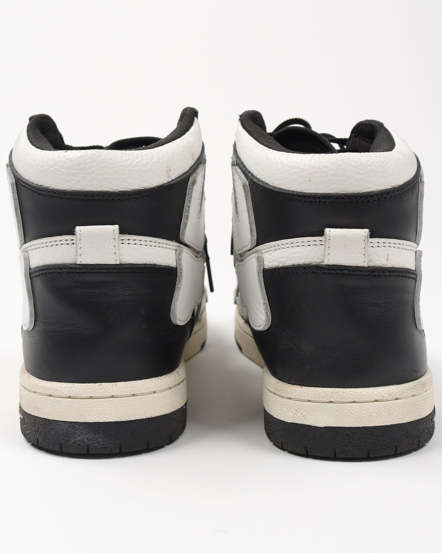 Black and White Skeleton High-Top Sneakers