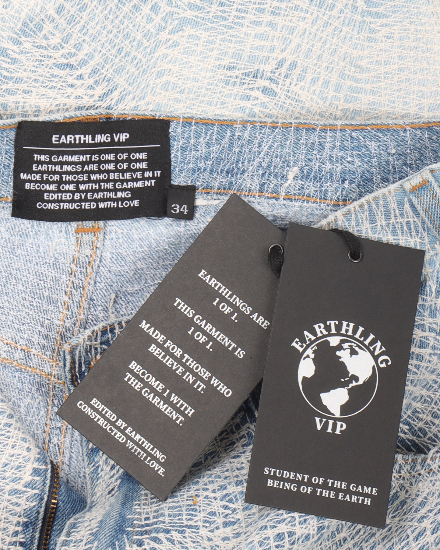 Circus Stitch White Jeans