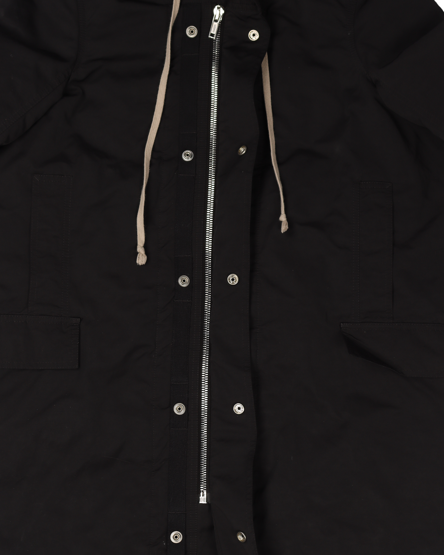 Padded Drawstring Parka Coat