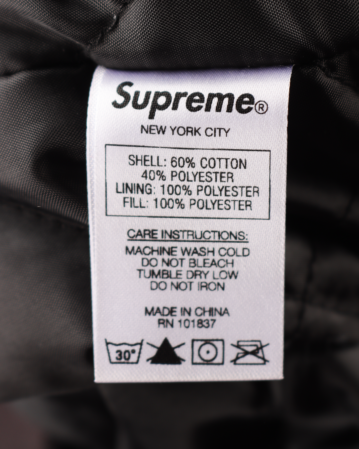 SS19 Black Pinstripe Varsity Jacket