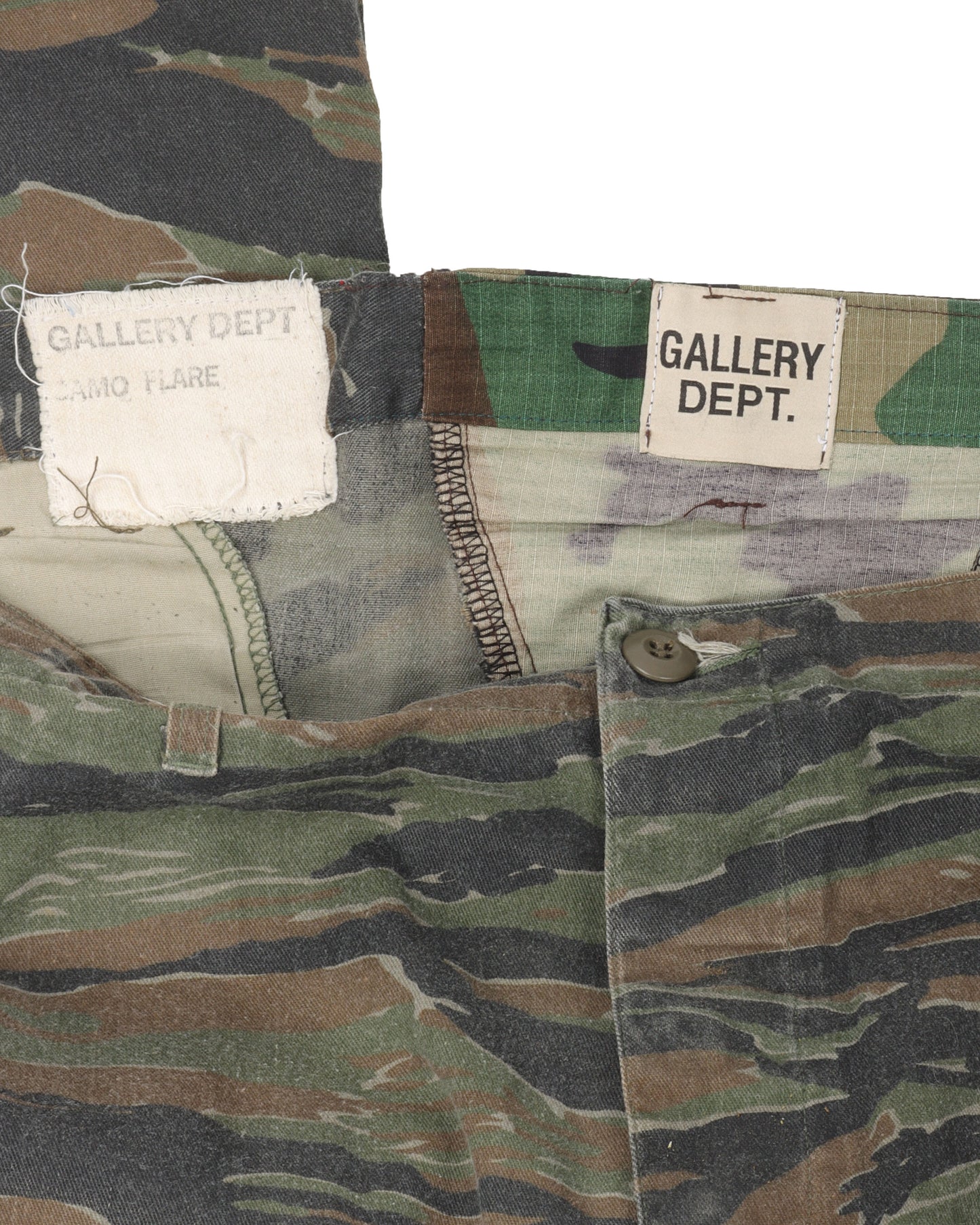 Unreleased Tiger Camo La Flare Cargo Pants