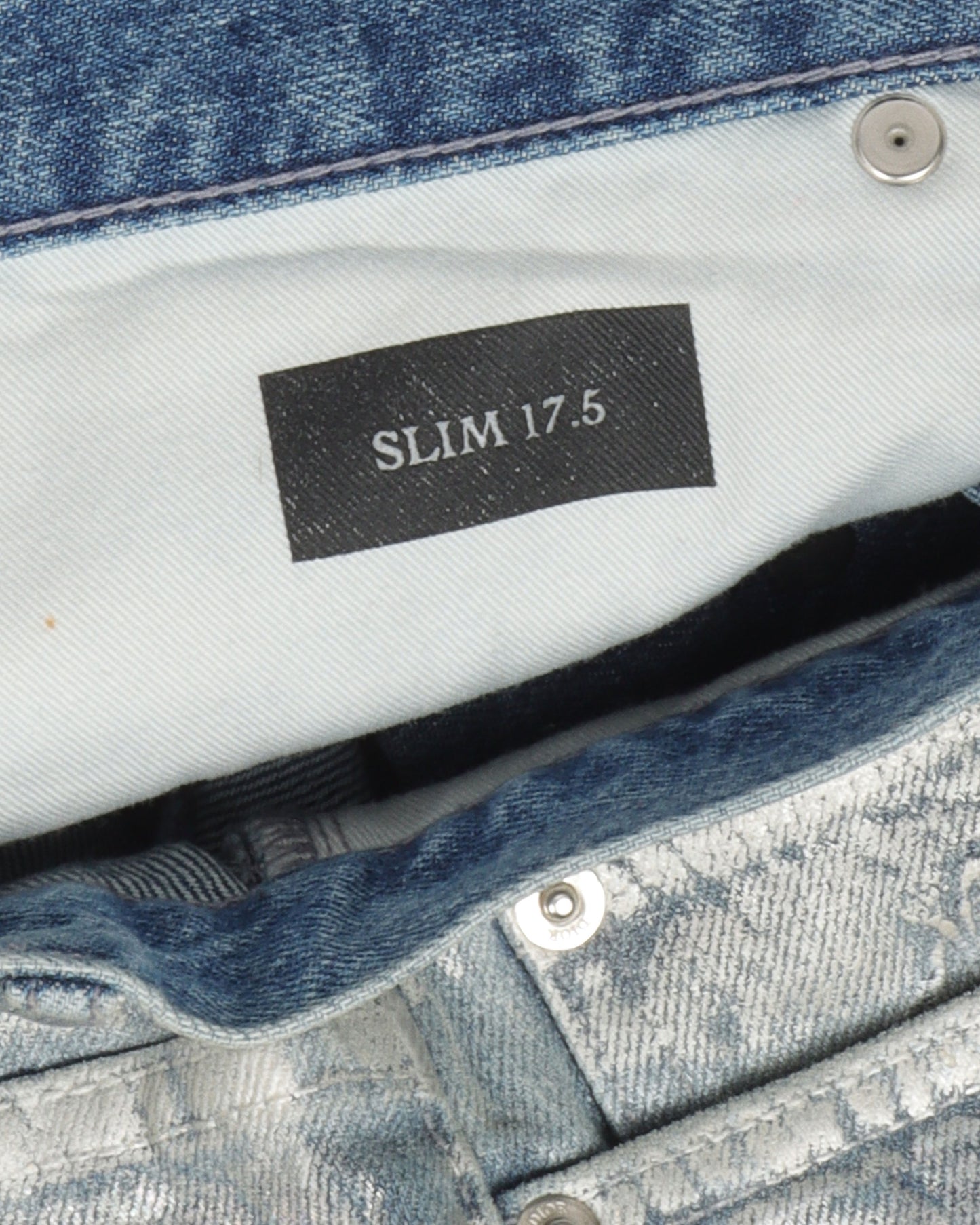 Metallic Waxed Jeans