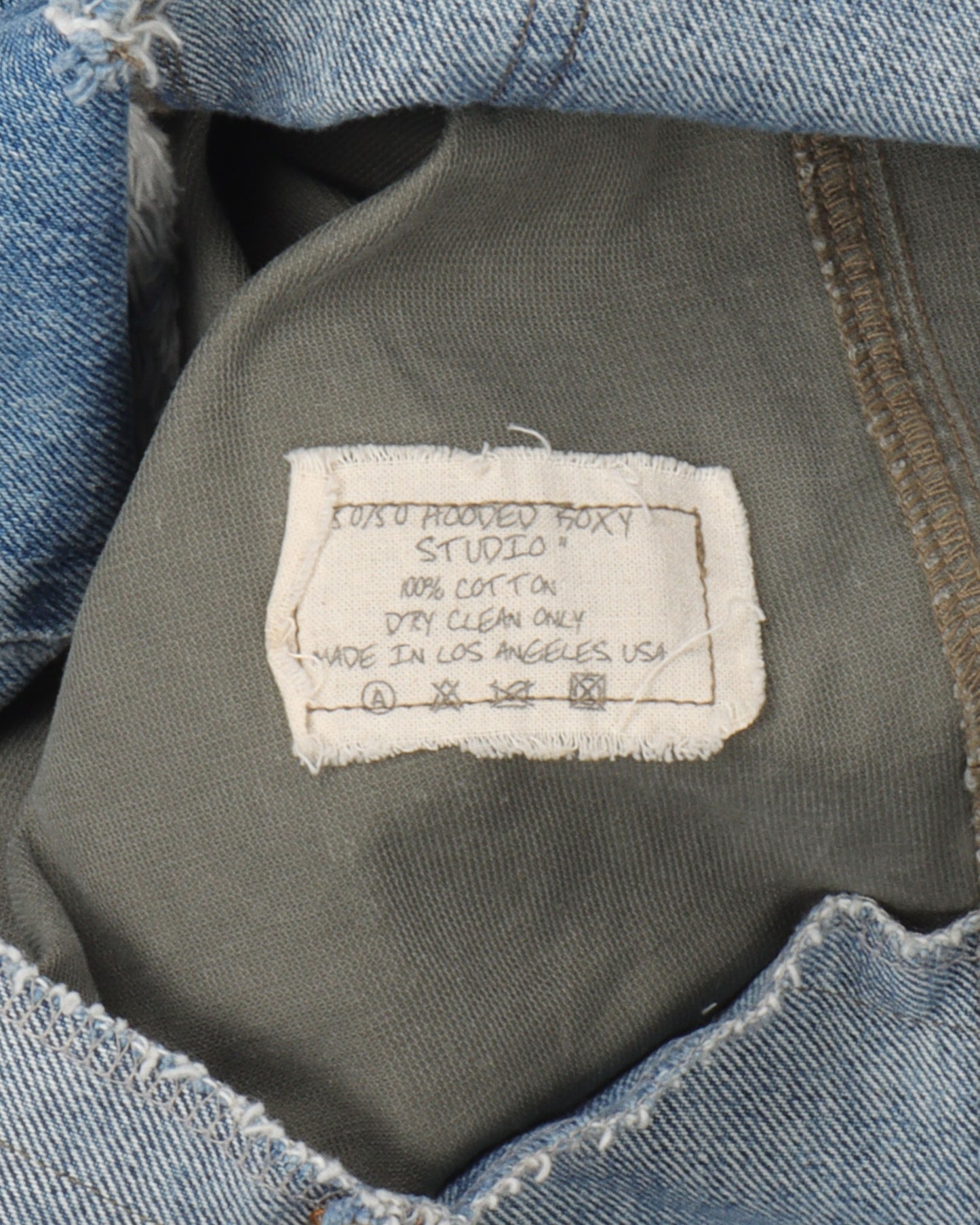 Reconstructed Denim Button Up Hoodie