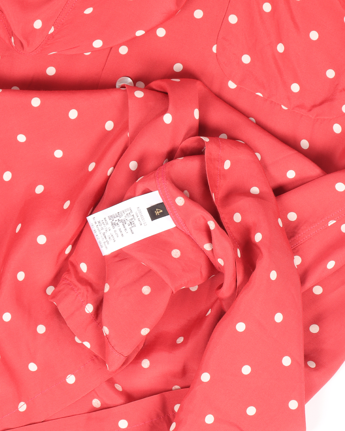 Rayon Polka-Dot Shirt