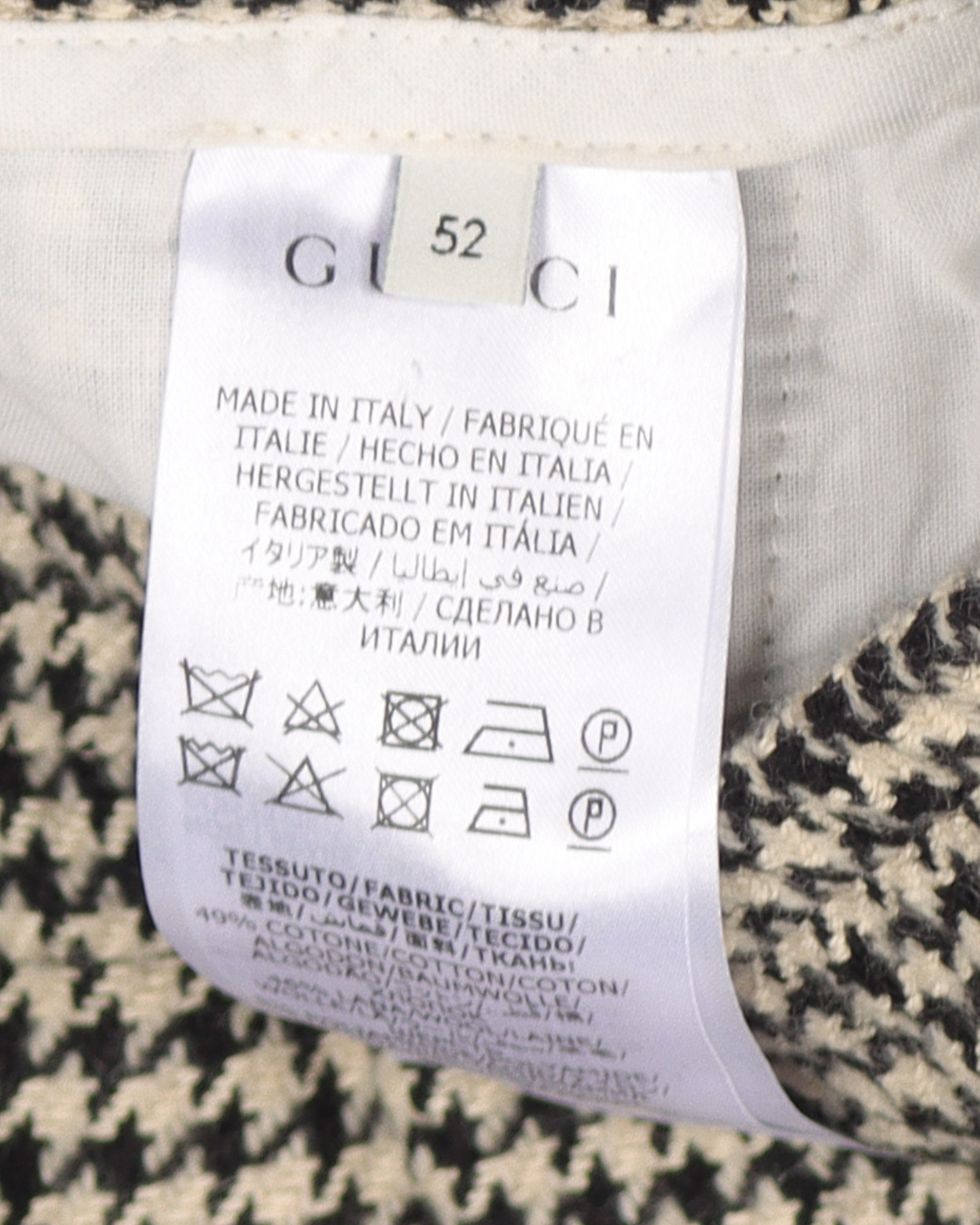 Wool "GG" Stripe Houndstooth Pants