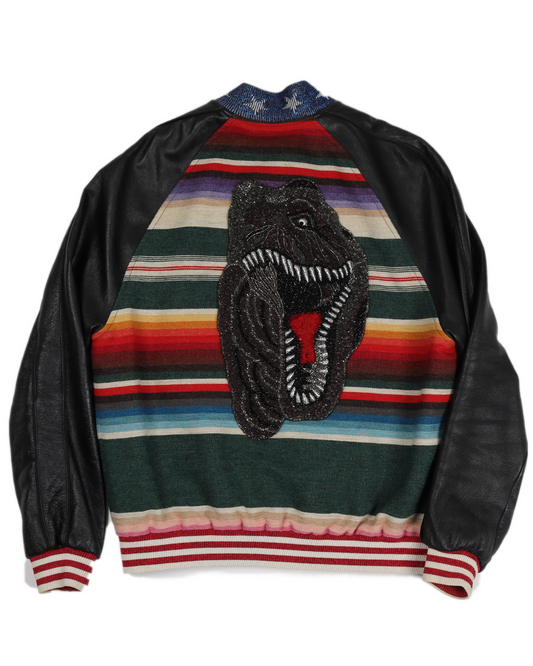 SS16 T-Rex Dinosaur Leather Bomber Jacket