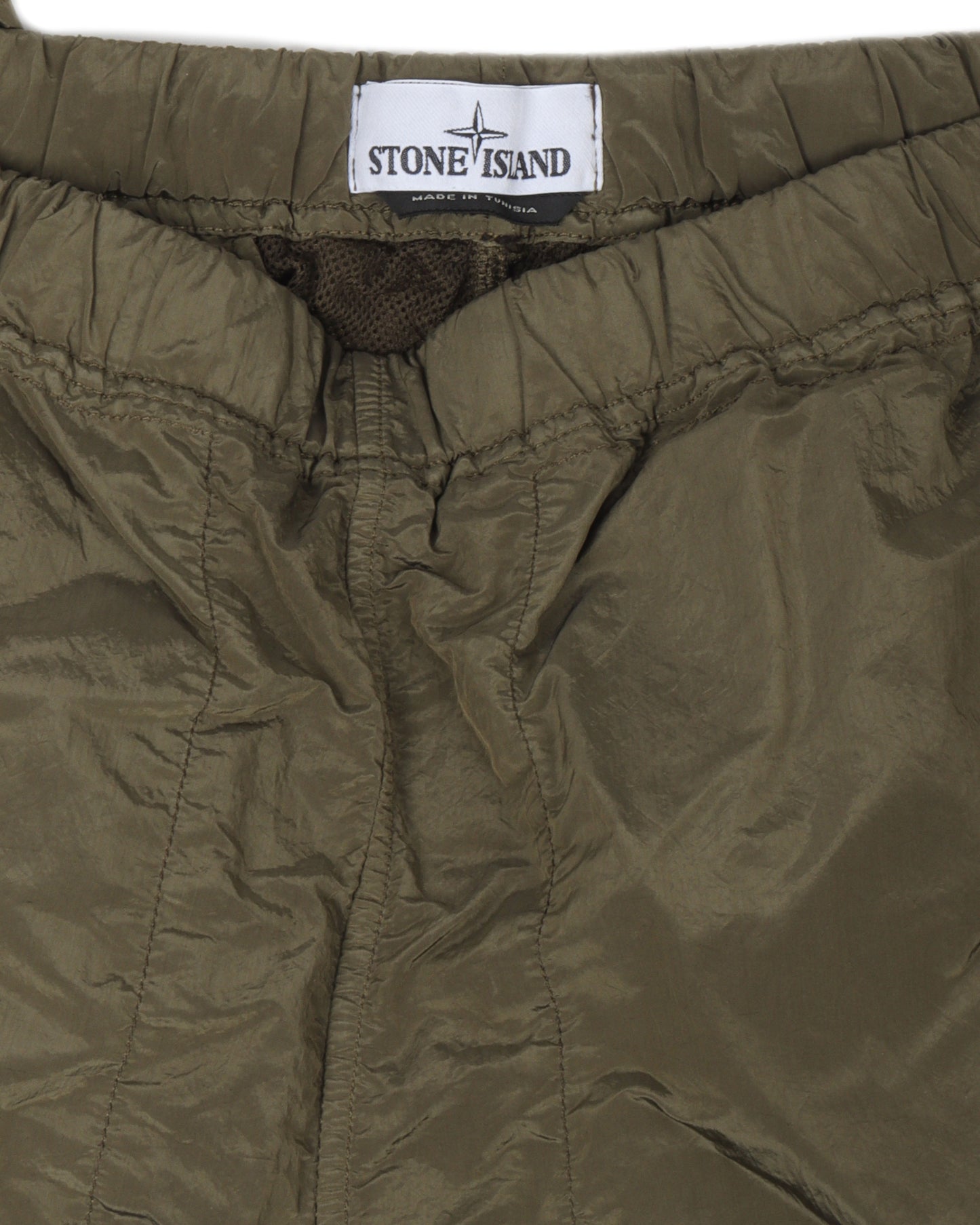 Olive Nylon Cargo Pants