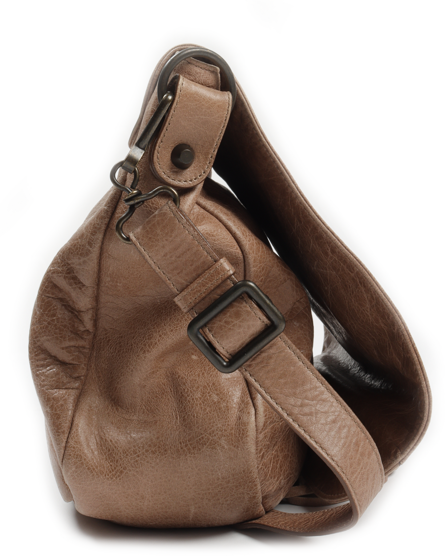Flap-Closure Leather Bag