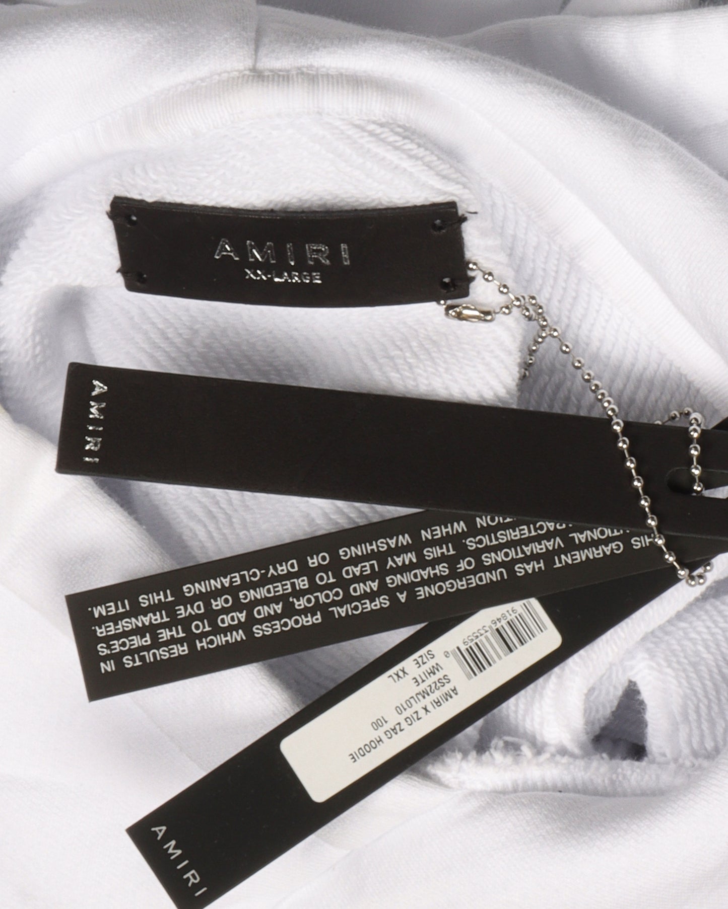 White Zig Zag Hoodie