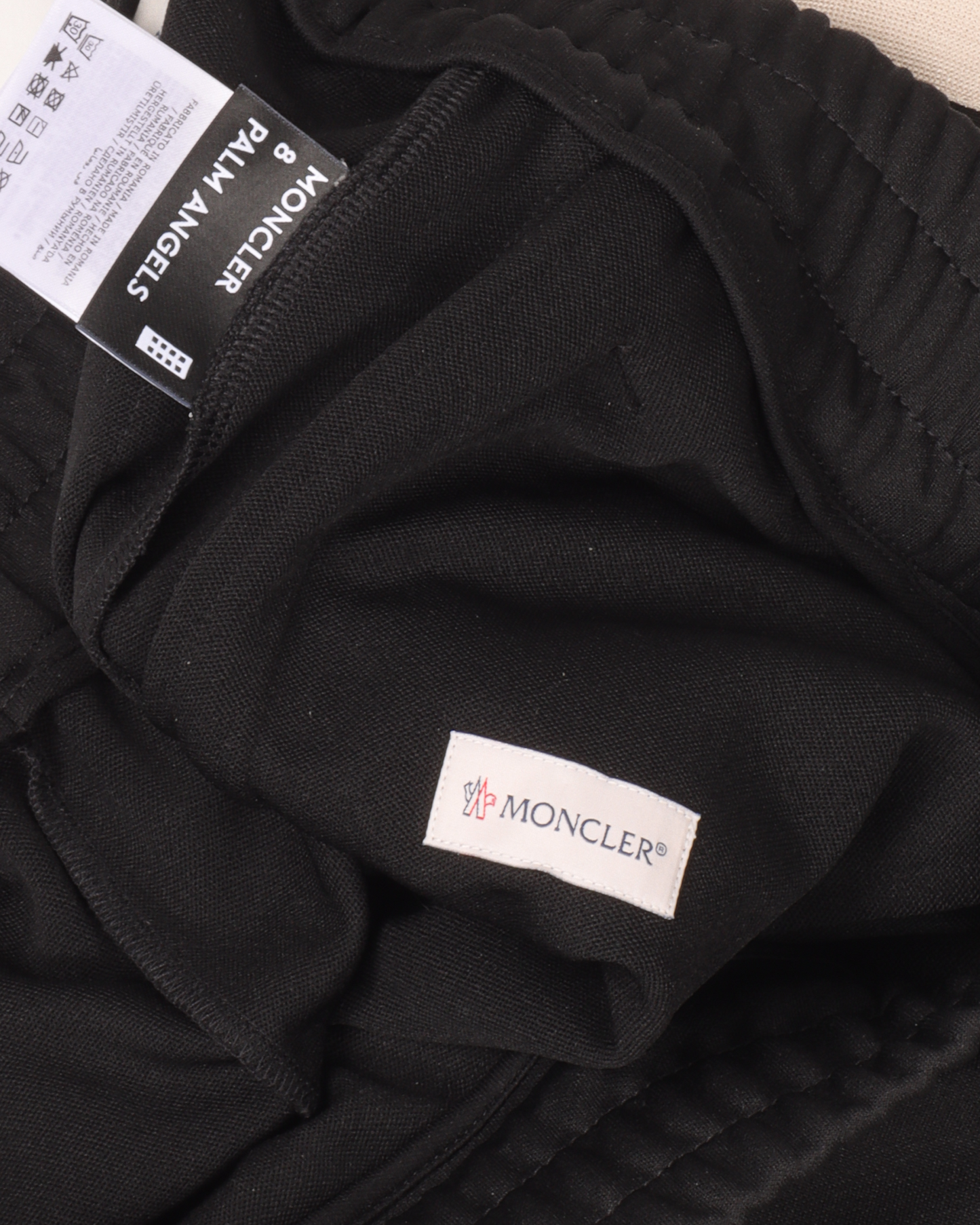 8 Moncler Palm Angels Black Jersey Lounge Pants