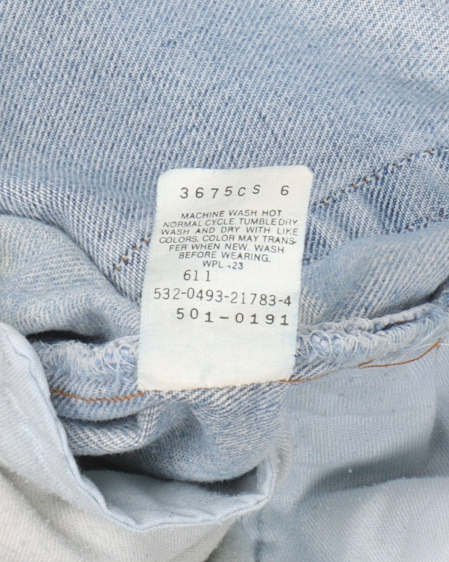 Released Hem Levi's 501 Repaired Jeans