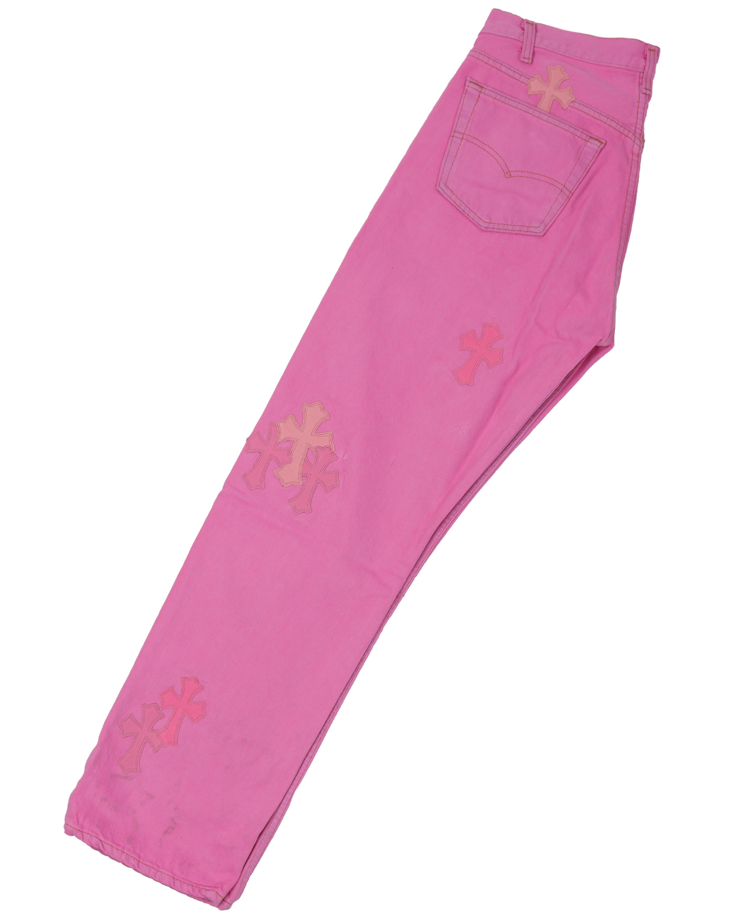 Levi's Cross Patch Denim Sex Records Neon Pink