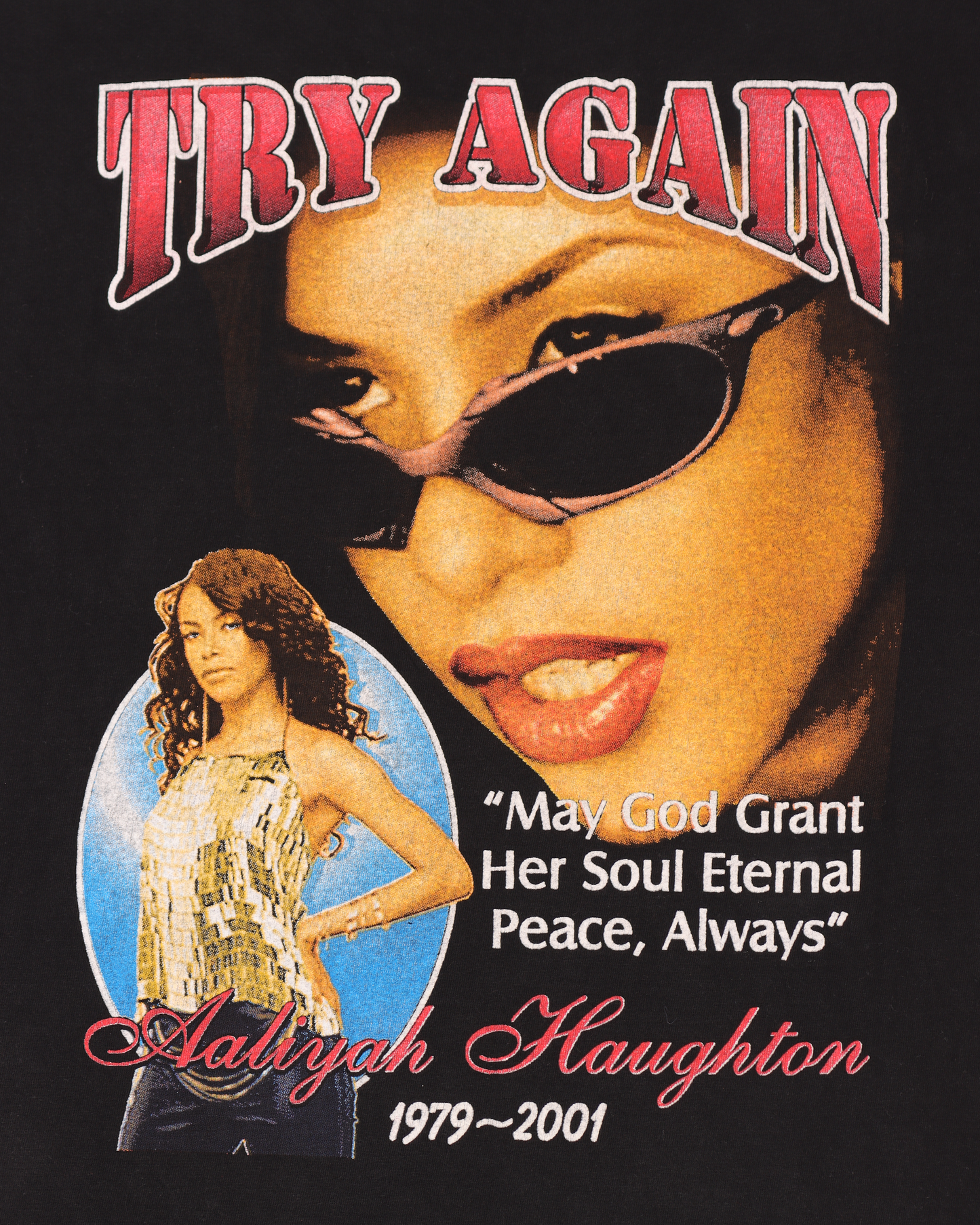 Aaliyah 'Try Again' Tribute Graphic Print T-Shirt