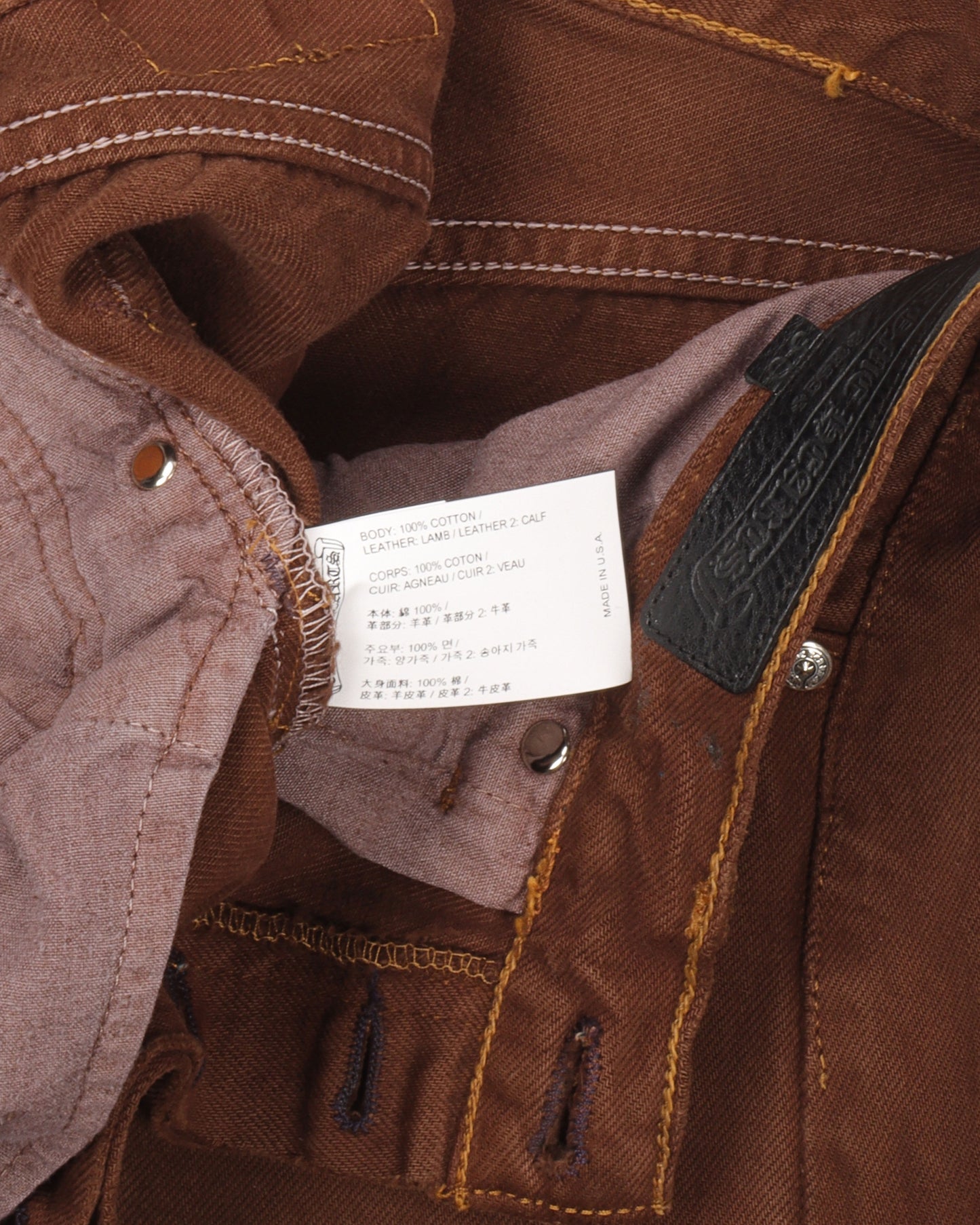 Levi's Leather Cross Dyed Jeans