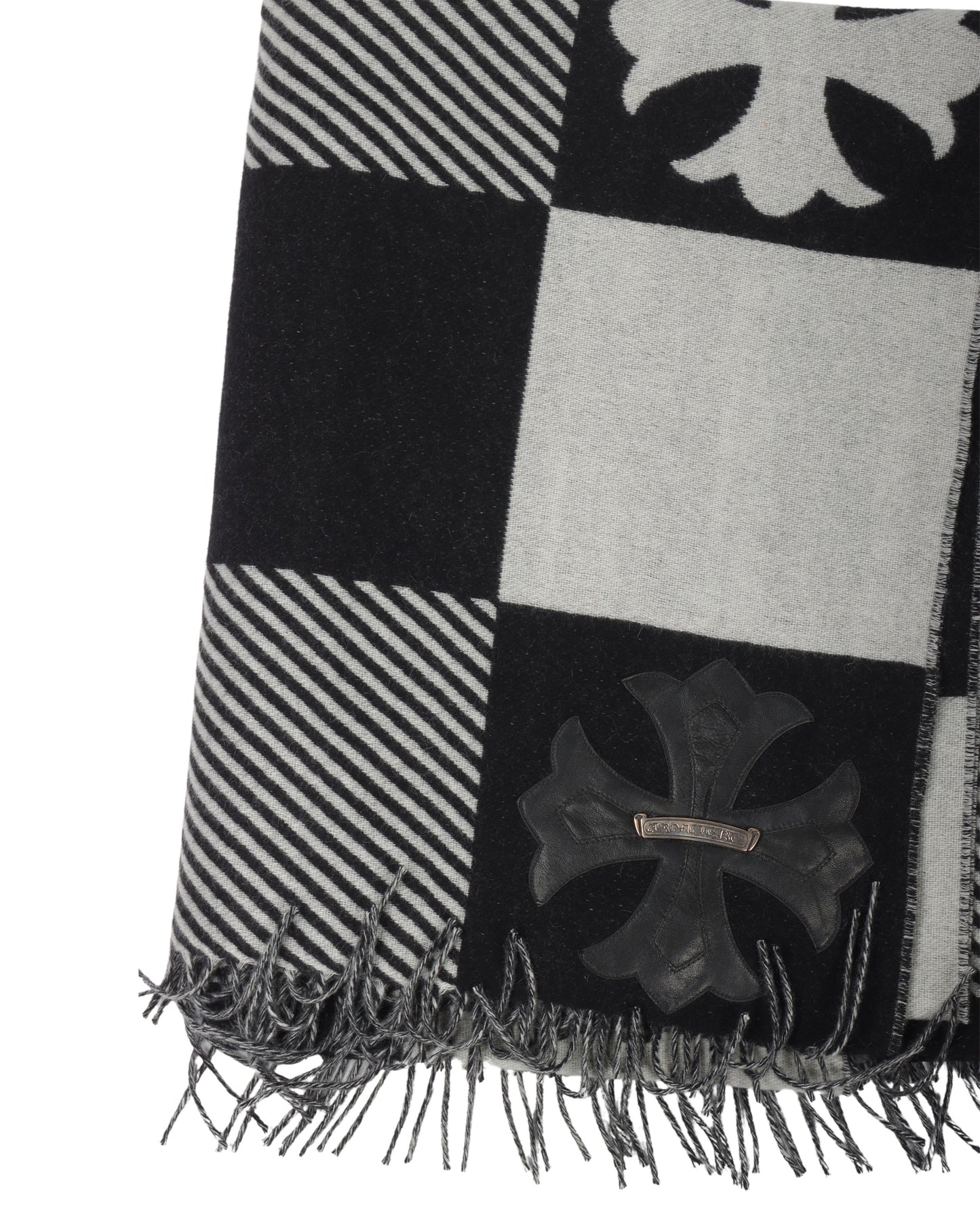 Leather Cross Cashmere Blanket