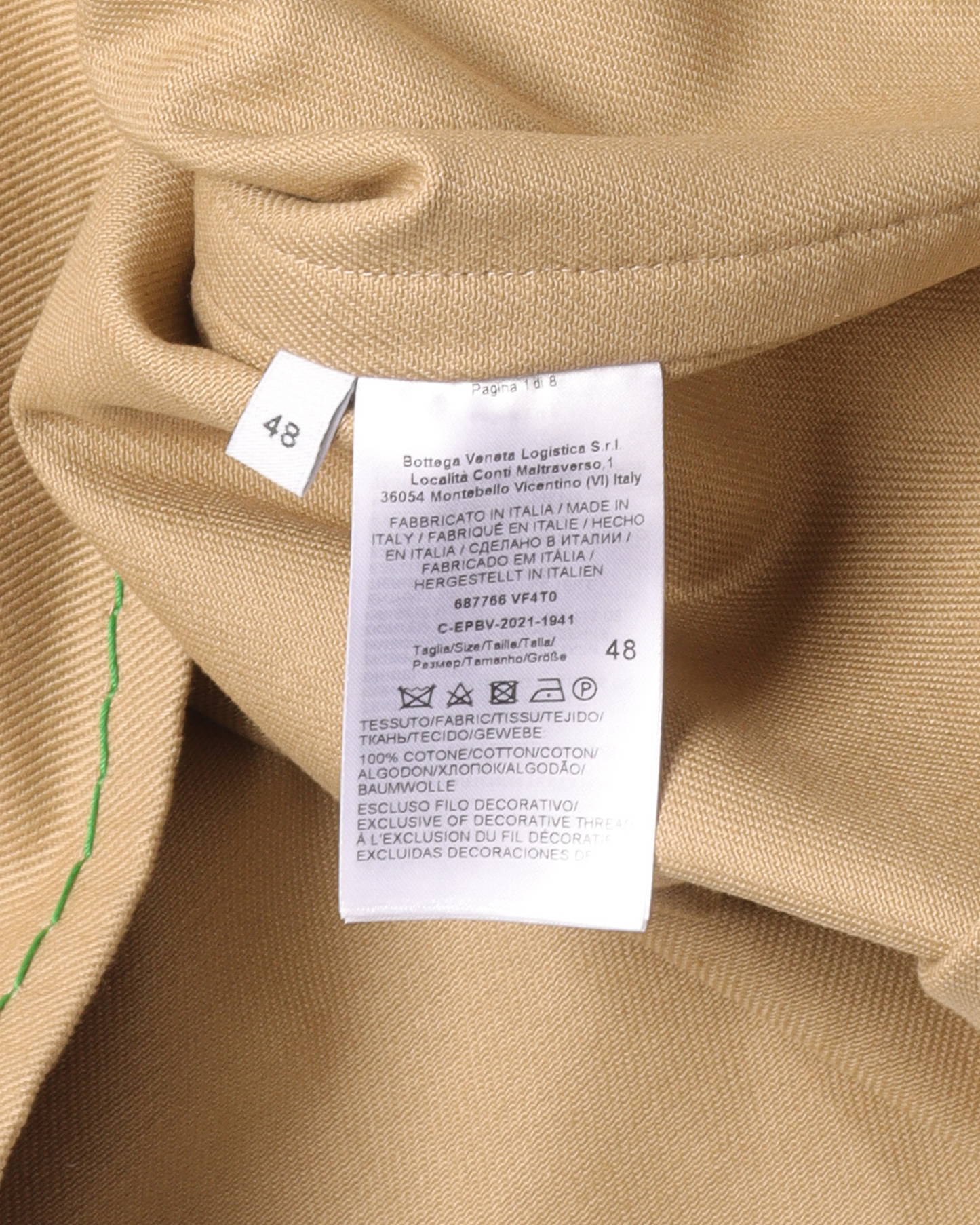 Button Up Shirt Green Stitching