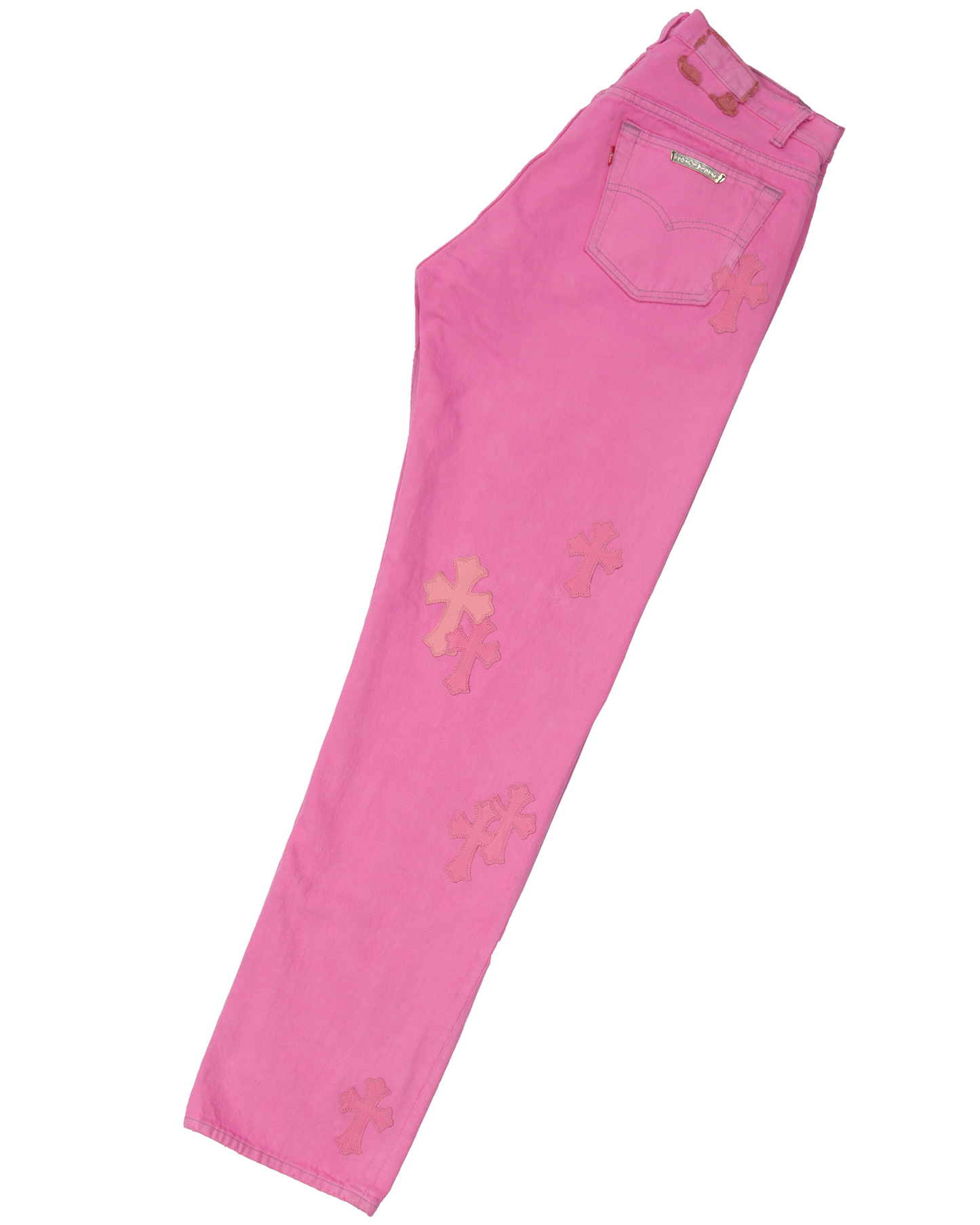 Levi's Cross Patch Denim Sex Records Neon Pink