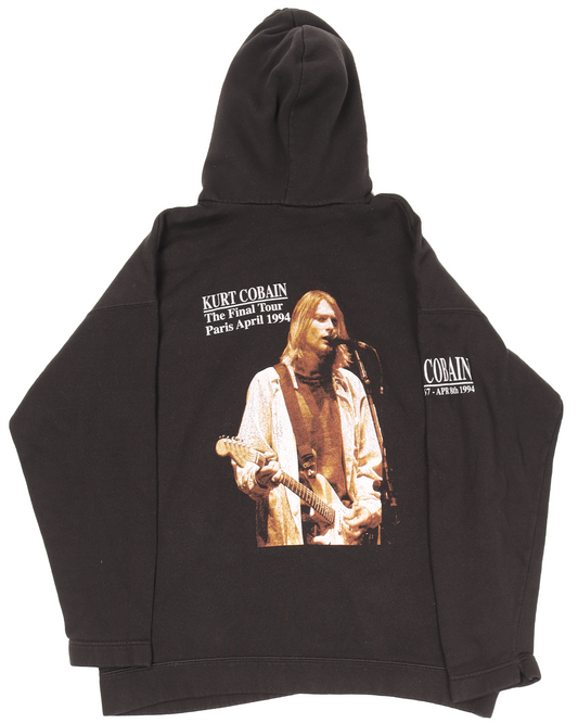 Kurt Cobain Final Tour Paris 1994 Hooded Sweatshirt