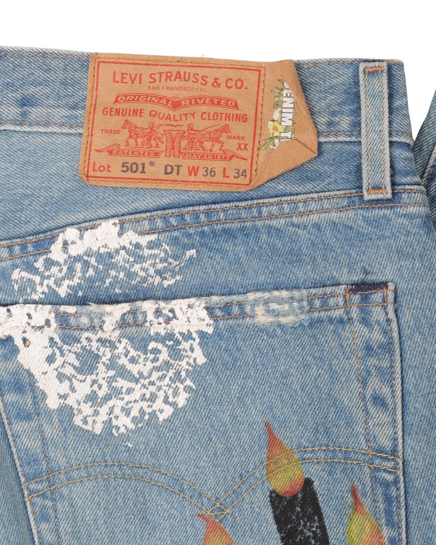 Virgil Abloh Cotton Wreath Jeans