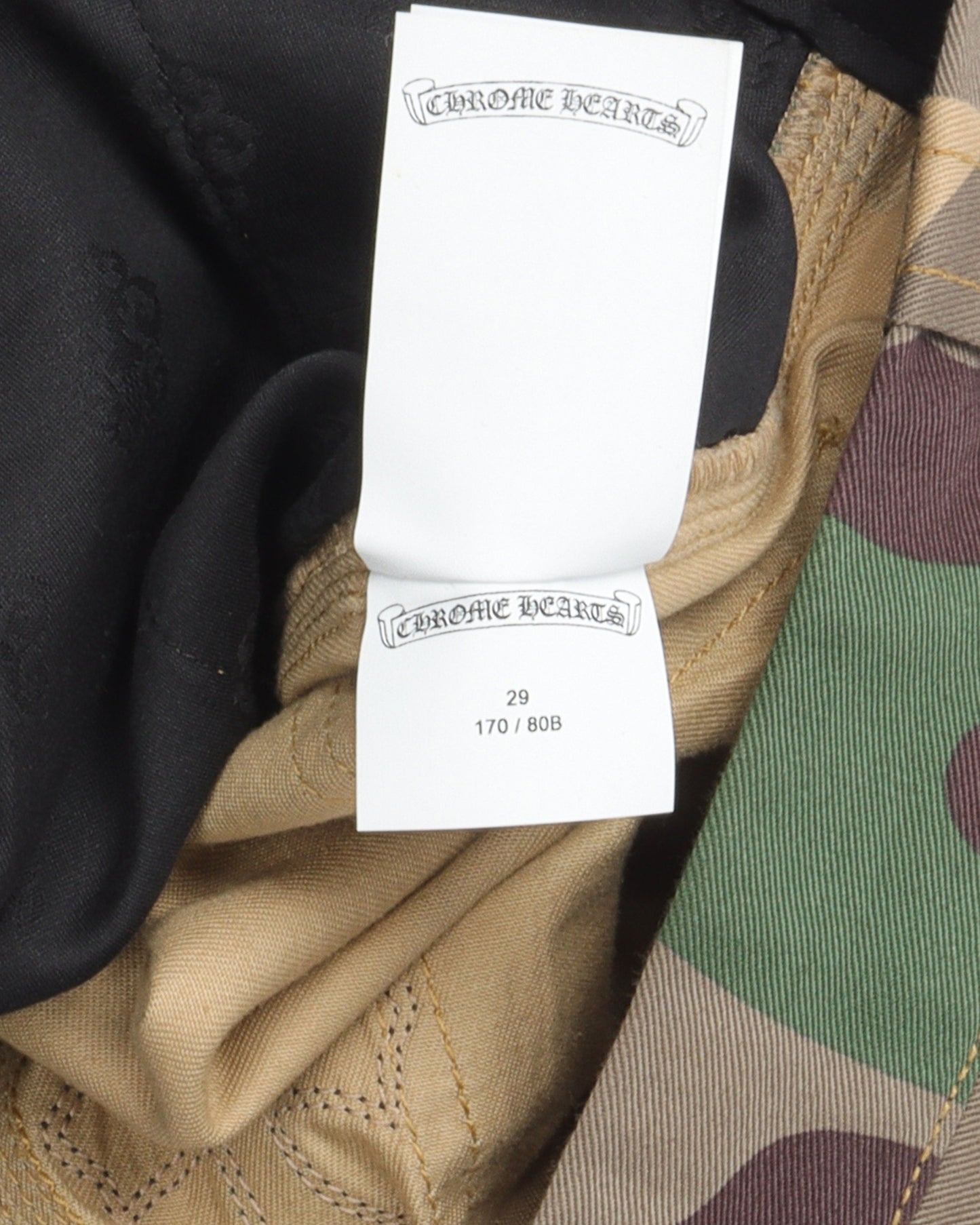 Sex Records Camo Leather Cross Shorts