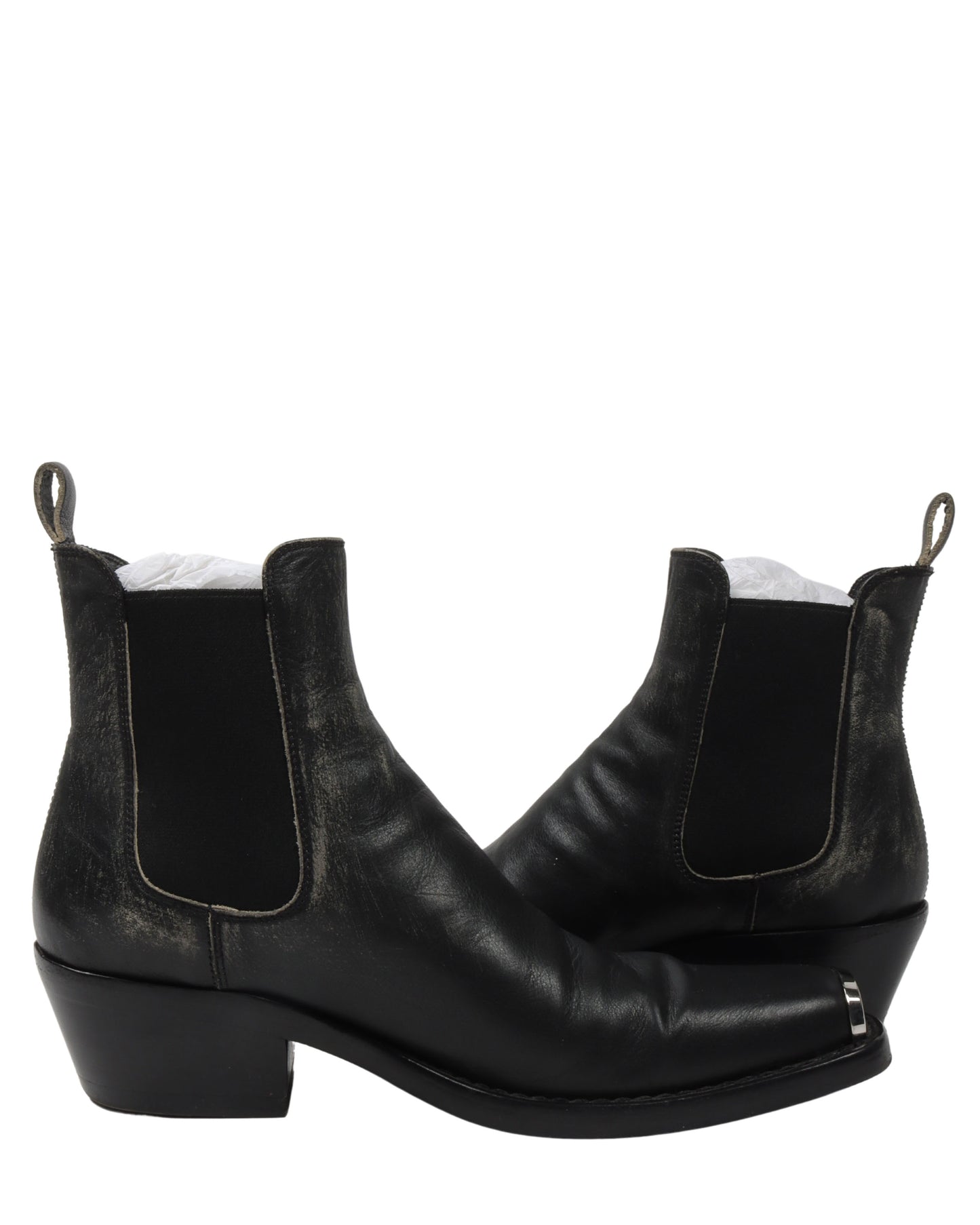Distressed Western Chris Steel-Toe Chelsea Boots