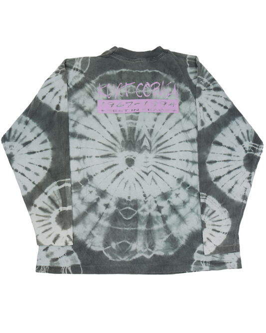Nirvana Kurt Cobain Mid 90s Tie-Dye Long Sleeve T-Shirt