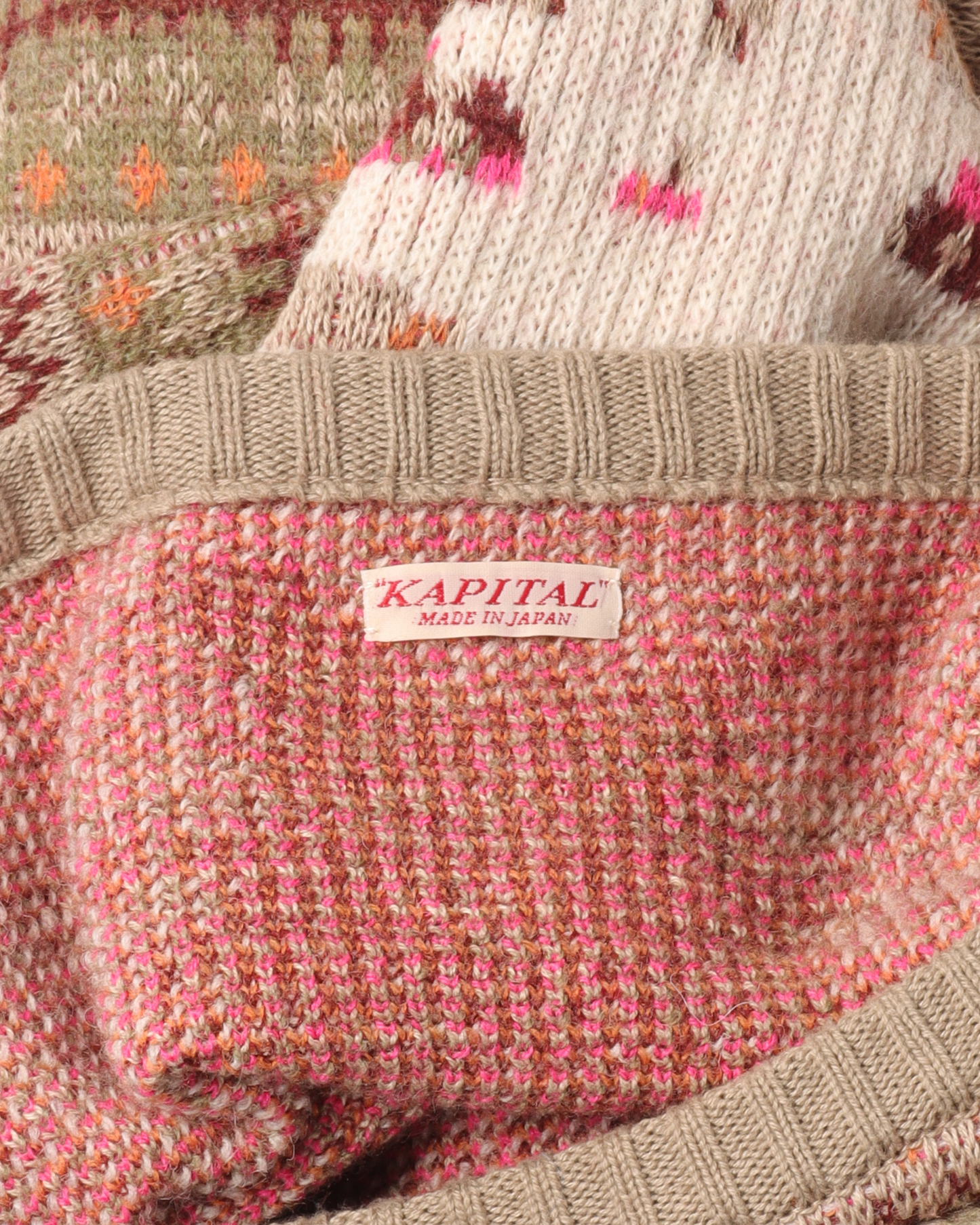 Bone Fair Isle Knit Sweater