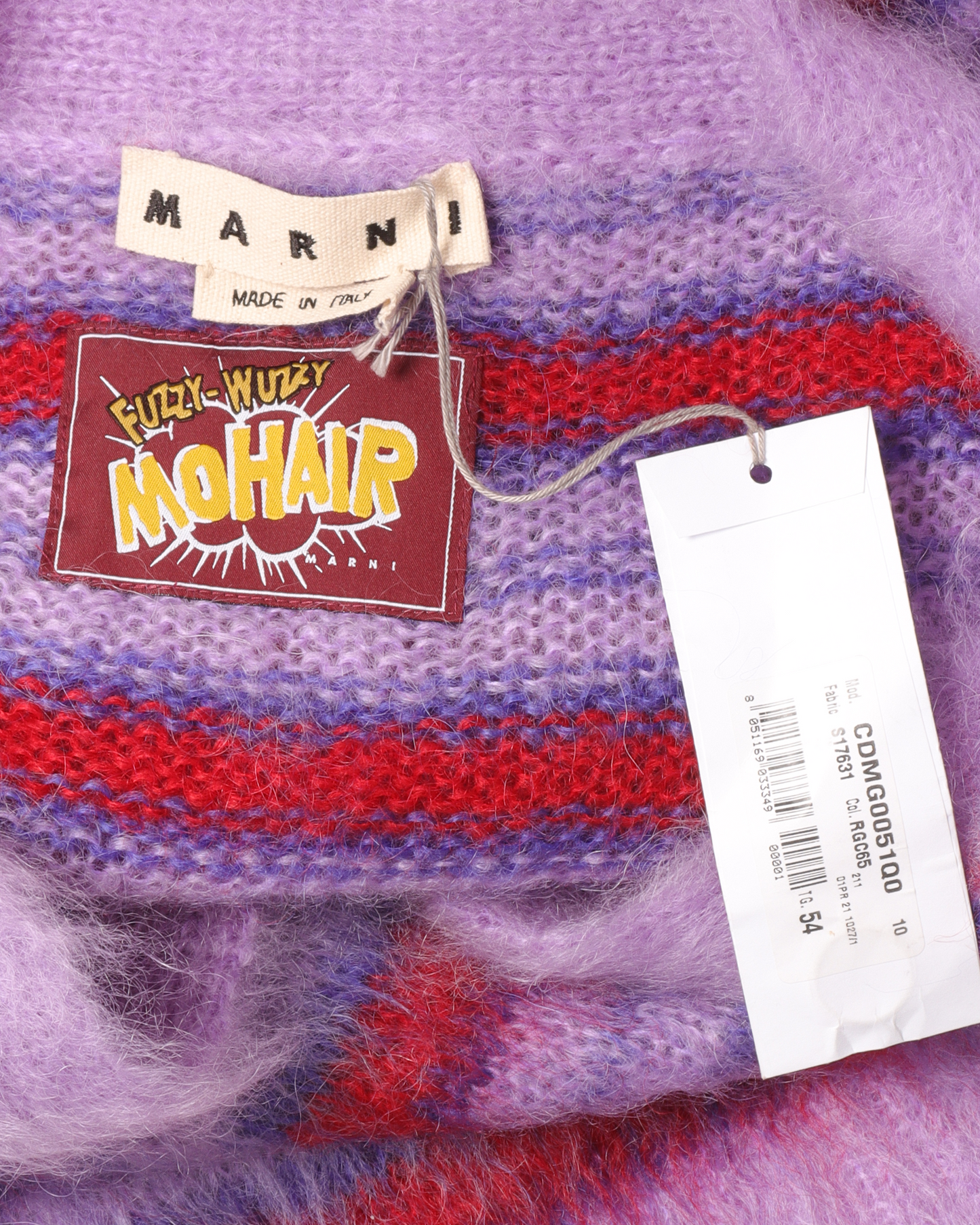 Mohair Fuzzy Wuzzy Stripped Cardigan